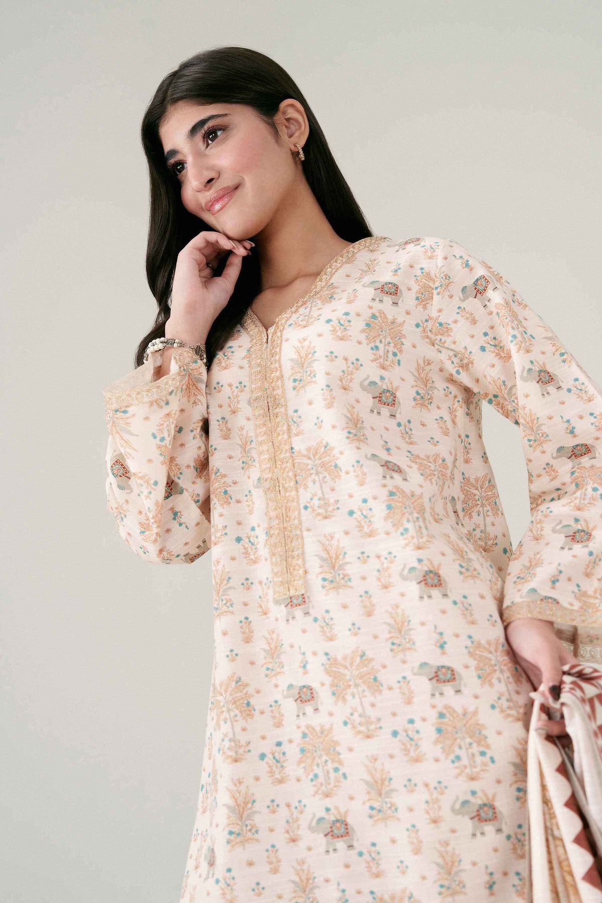 2 PIECE - PRINTED EMBROIDERED SUIT - ST2SDE-PRET26WV2-1