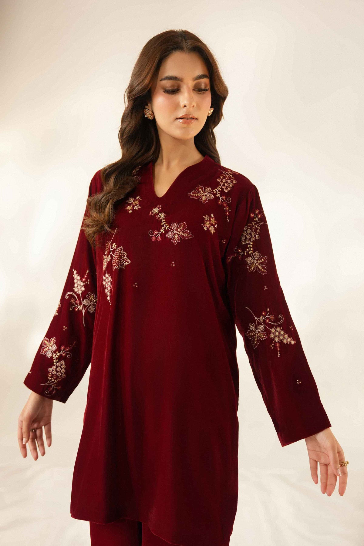 2 Piece - Embroidered Loungewear - ST2STE-LNG26WV2-1