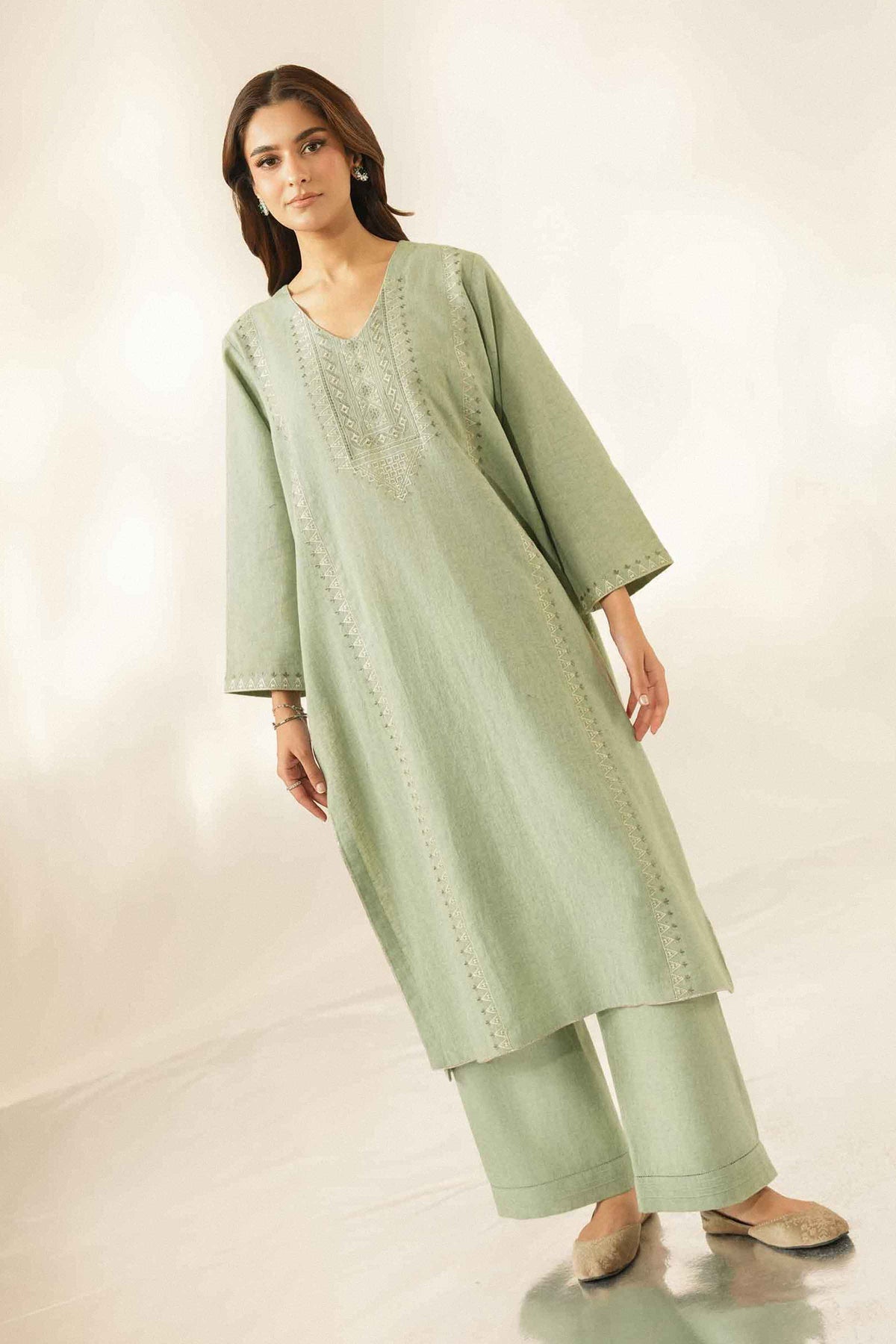 2 Piece -  Embroidered Suit - ST2STE-LUXE26WV1-25