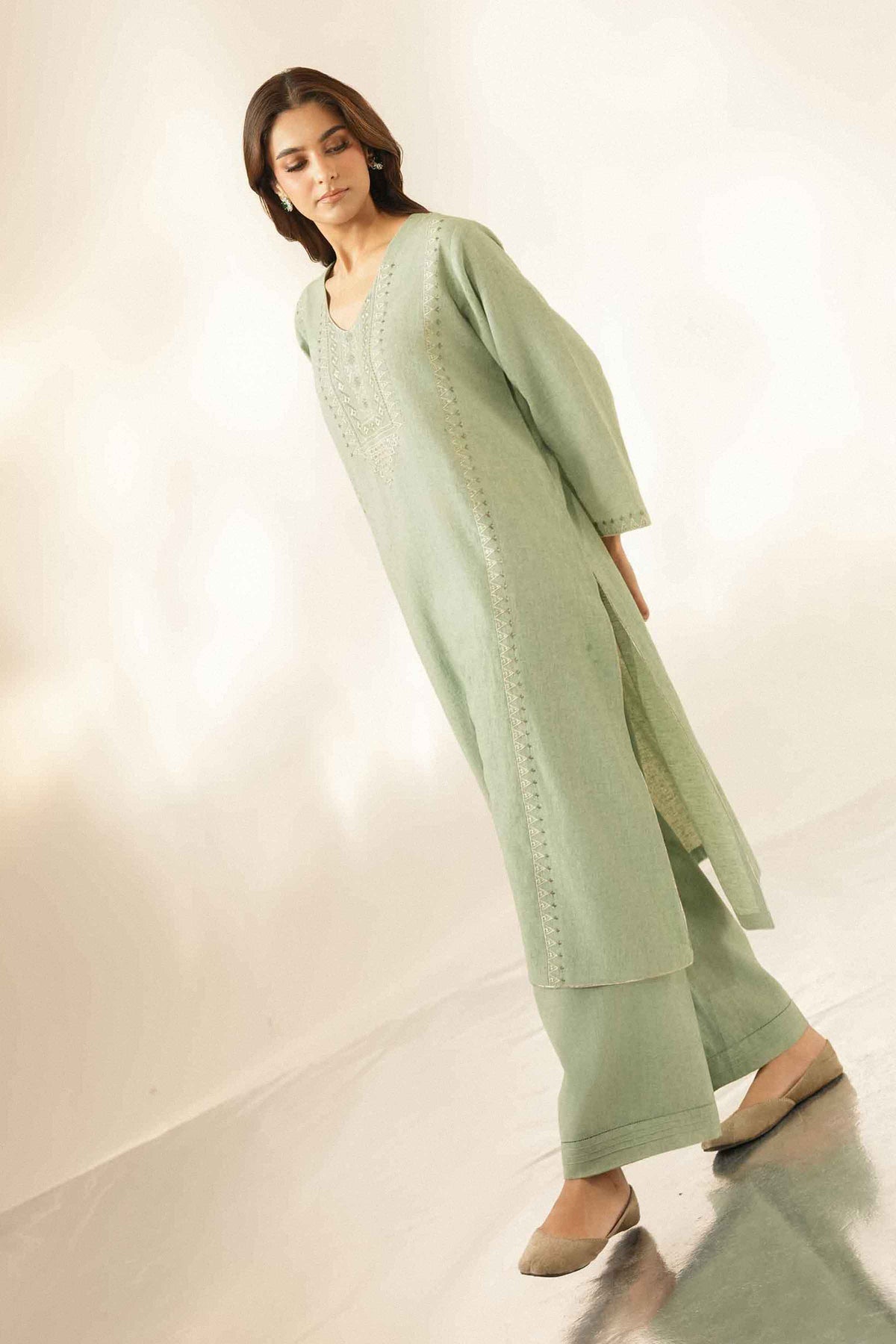 2 Piece -  Embroidered Suit - ST2STE-LUXE26WV1-25