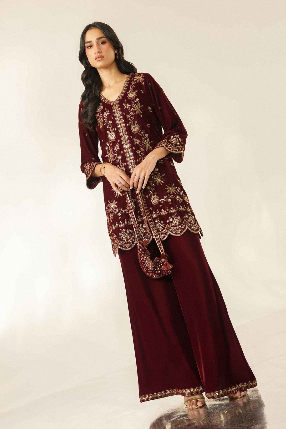 2 Piece - Embroidered Suit - ST2STE-LUXE26WV2-45