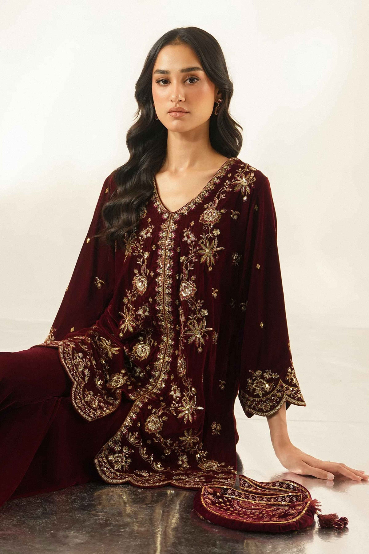 2 Piece - Embroidered Suit - ST2STE-LUXE26WV2-45