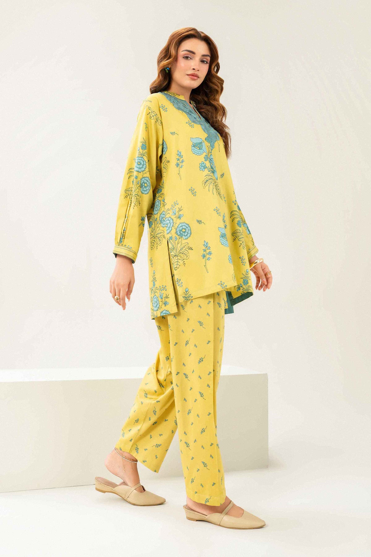 2 Piece - Printed Embroidered Suit - ST2STE-PRET26WV1-11