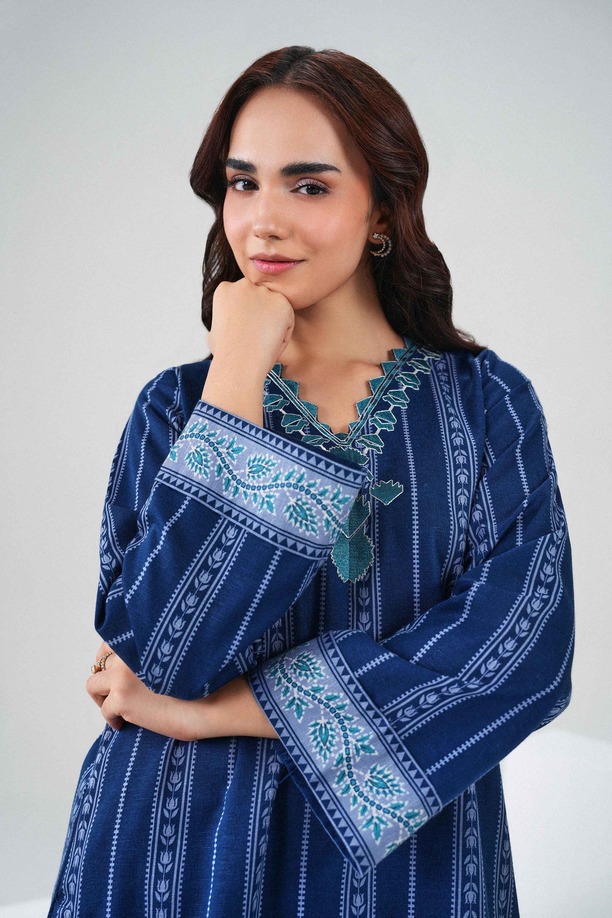 2 Piece - Printed Embroidered Suit - ST2STE-PRET26WV1-3