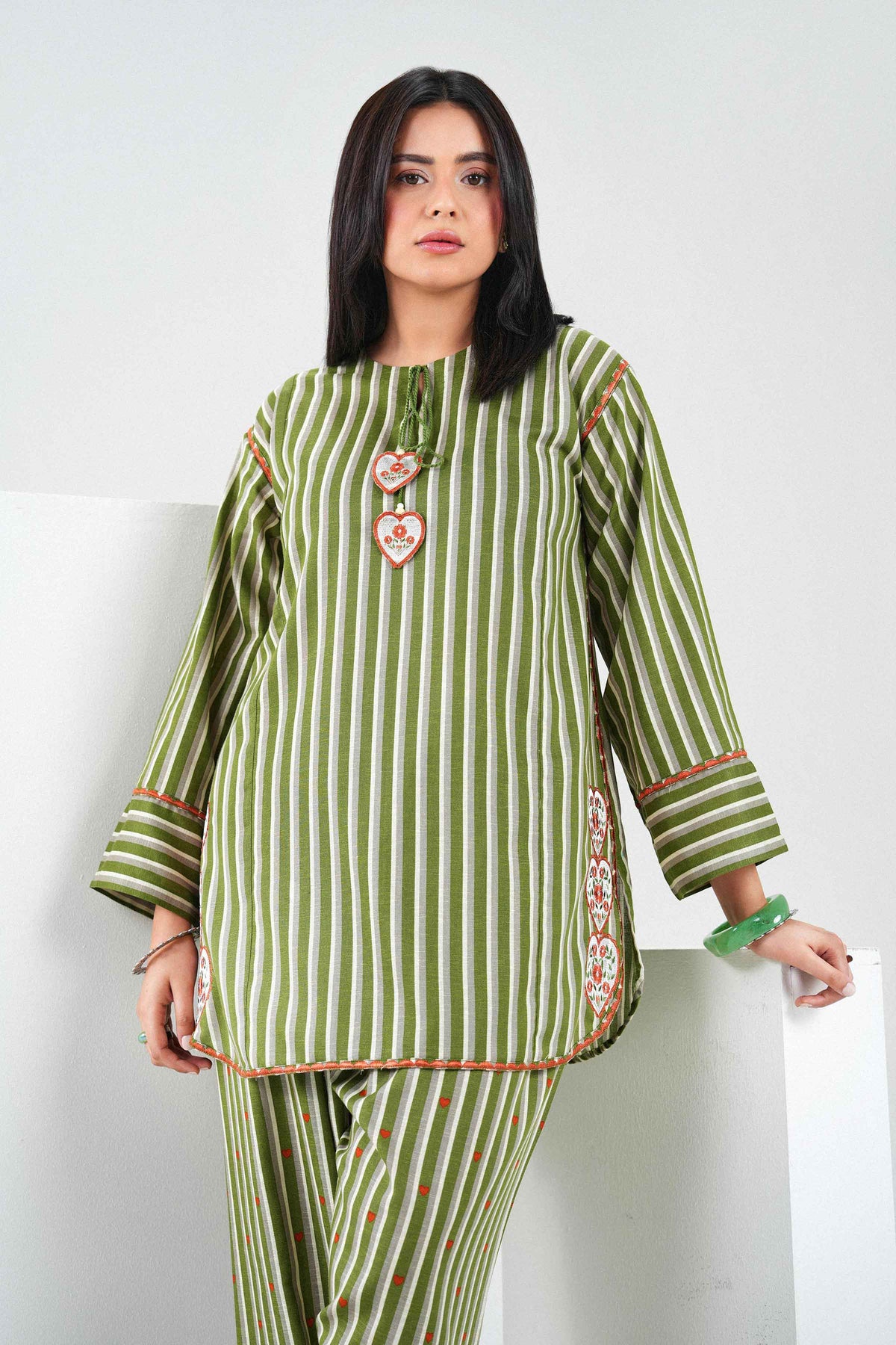 2 Piece - Printed Embroidered Suit - ST2STE-PRET26WV1-4