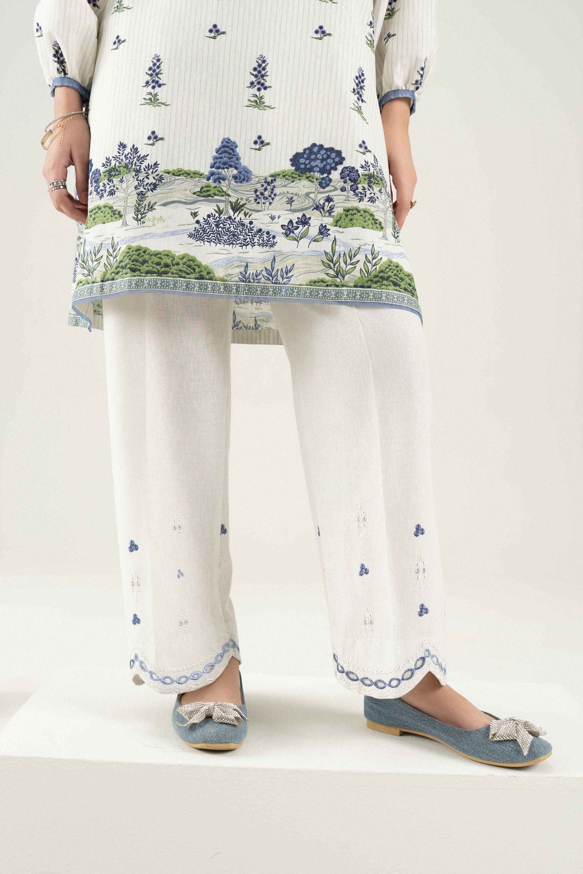 2 Piece - Printed Embroidered Suit - ST2STE-PRET26WV2-21