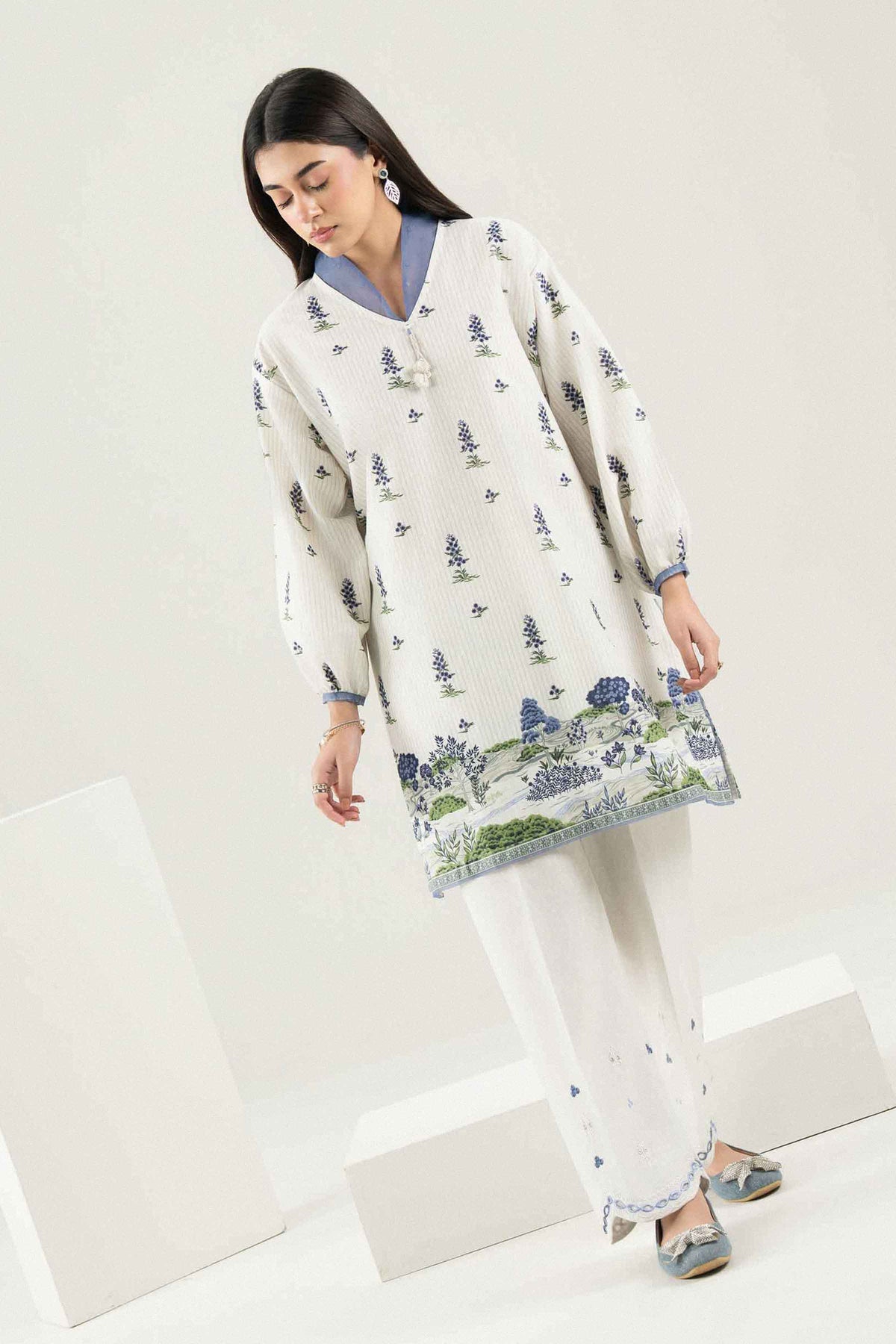 2 Piece - Printed Embroidered Suit - ST2STE-PRET26WV2-21