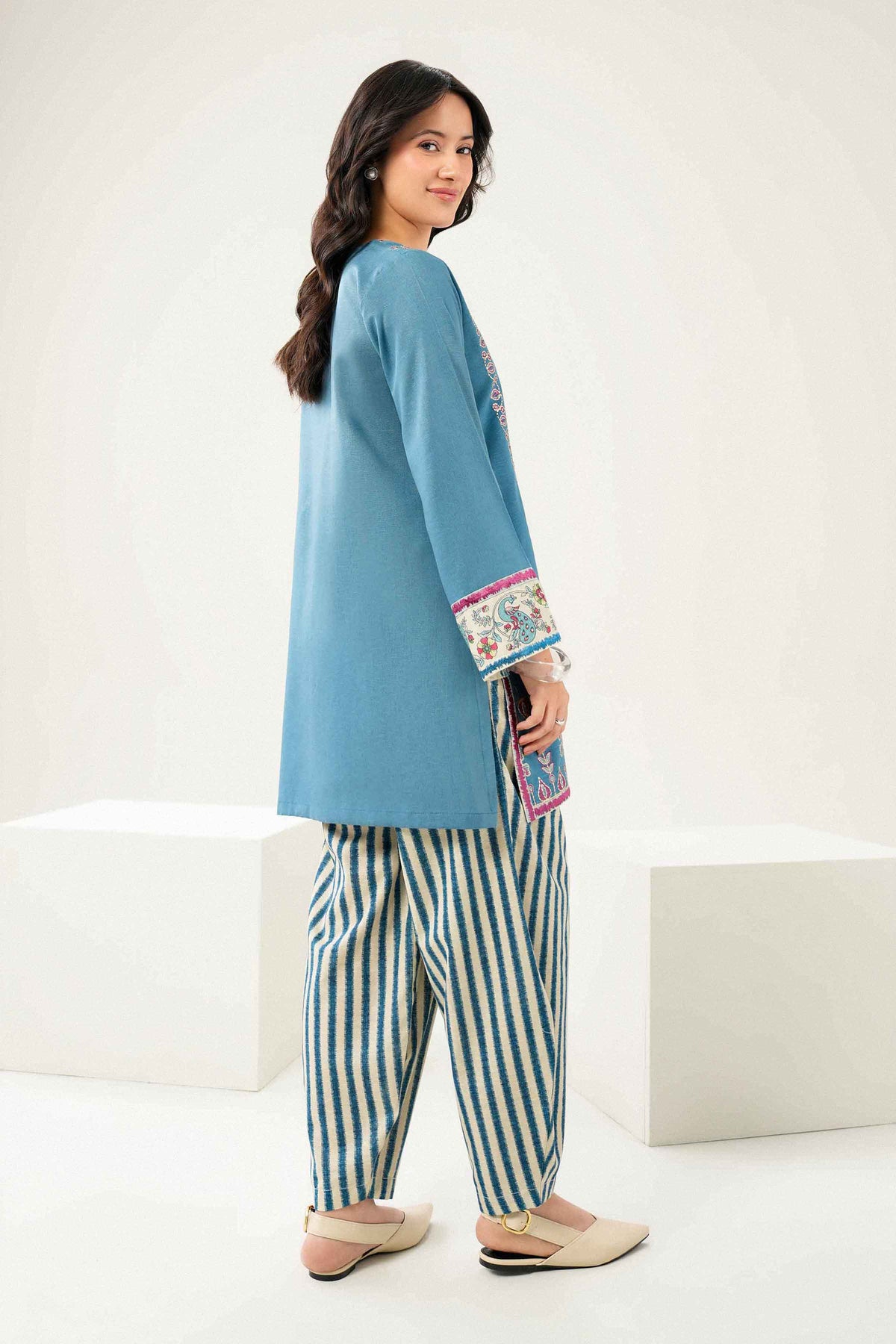 2 Piece - Printed Embroidered Suit - ST2STE-PRET26WV2-22