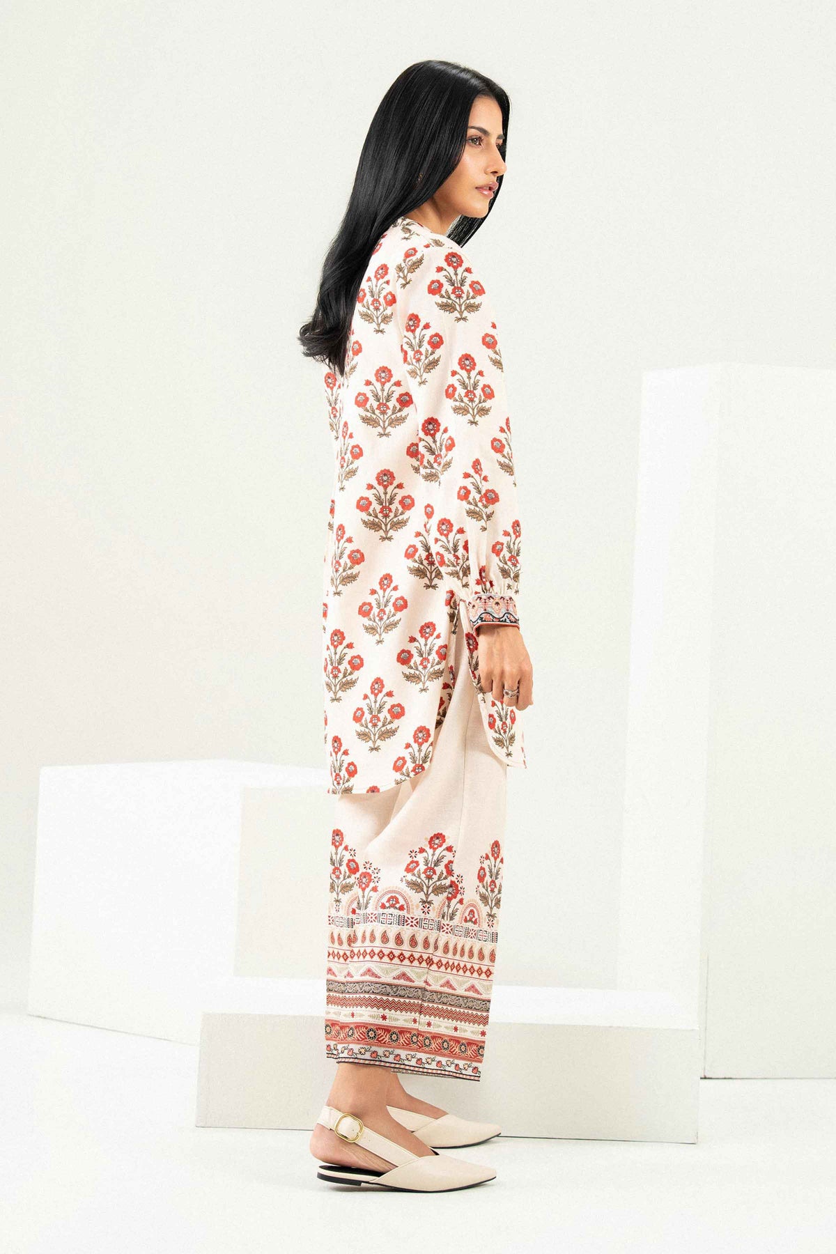2 Piece - Printed Embroidered Suit - ST2STE-PRET26WV2-45
