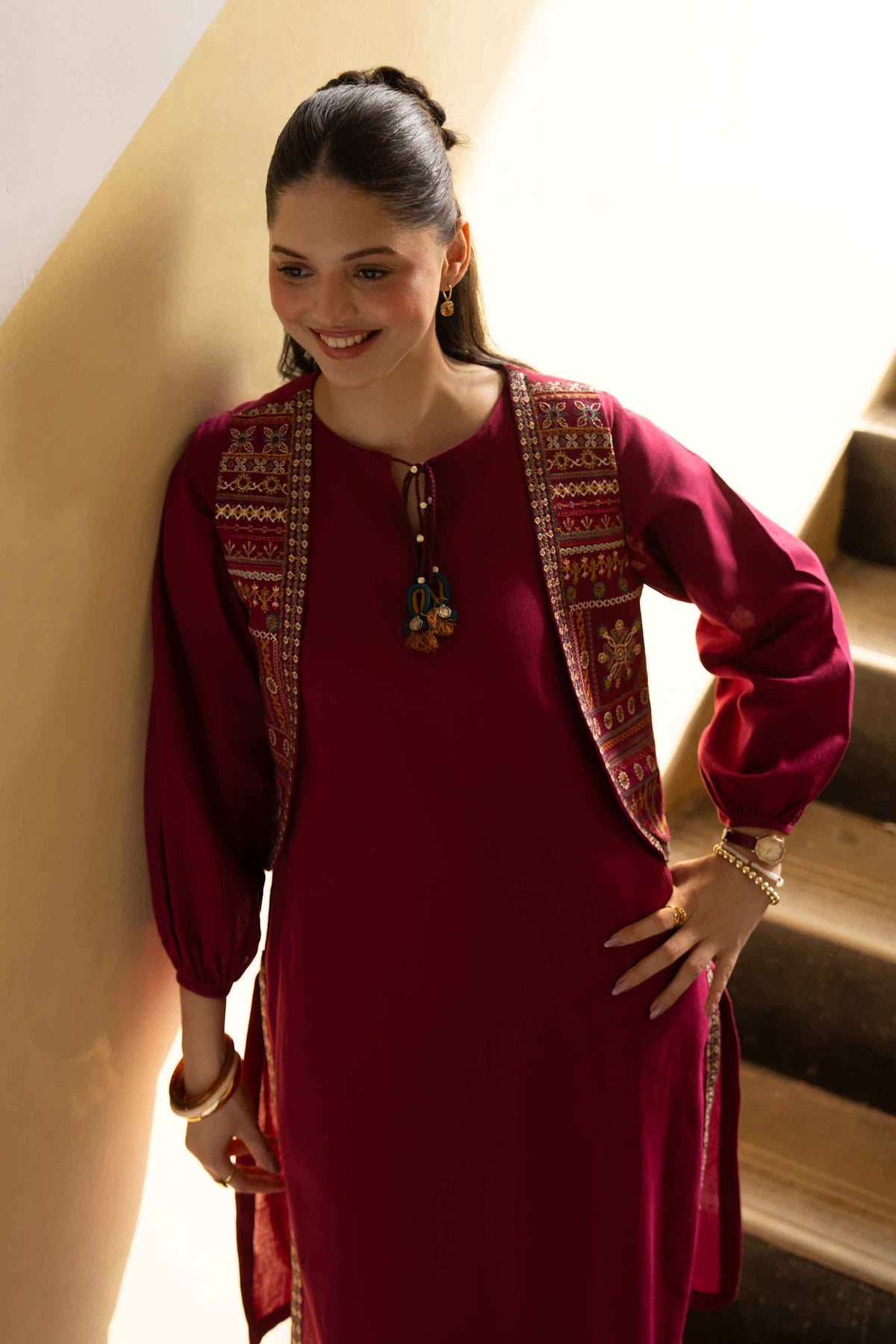 3 PIECE - EMBROIDERED SUIT - ST2STE-PRET26WV2-47