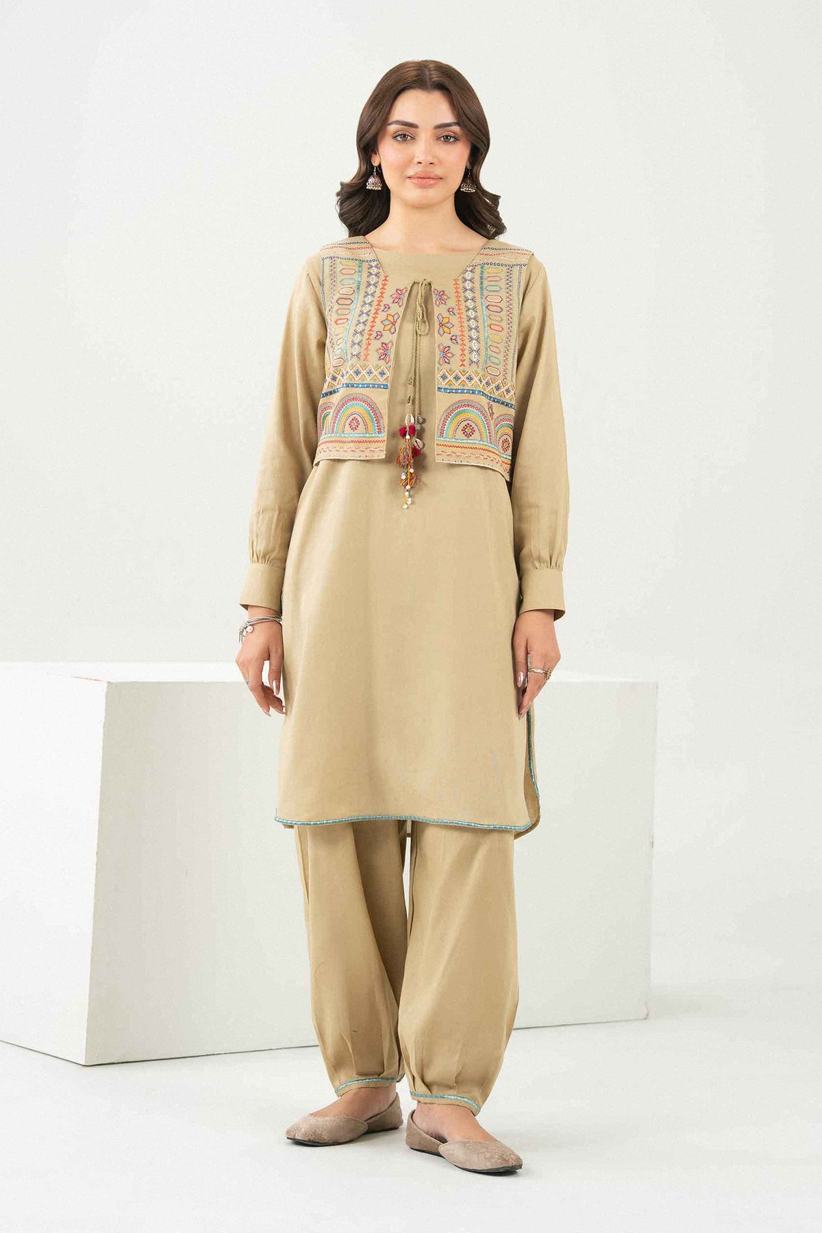 3 Piece - Embroidered Suit - ST2STE-PRET26WV2-48