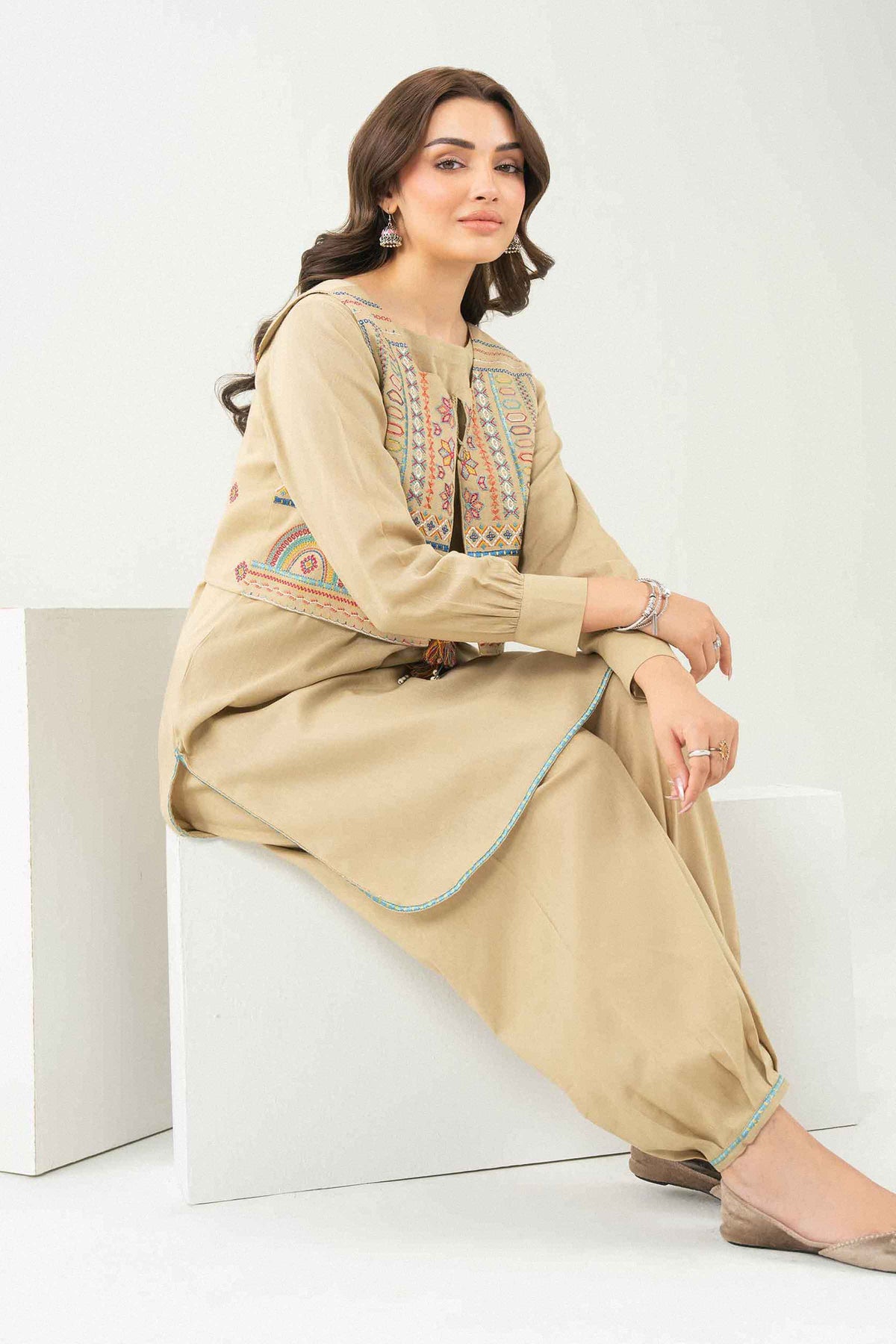 3 Piece - Embroidered Suit - ST2STE-PRET26WV2-48