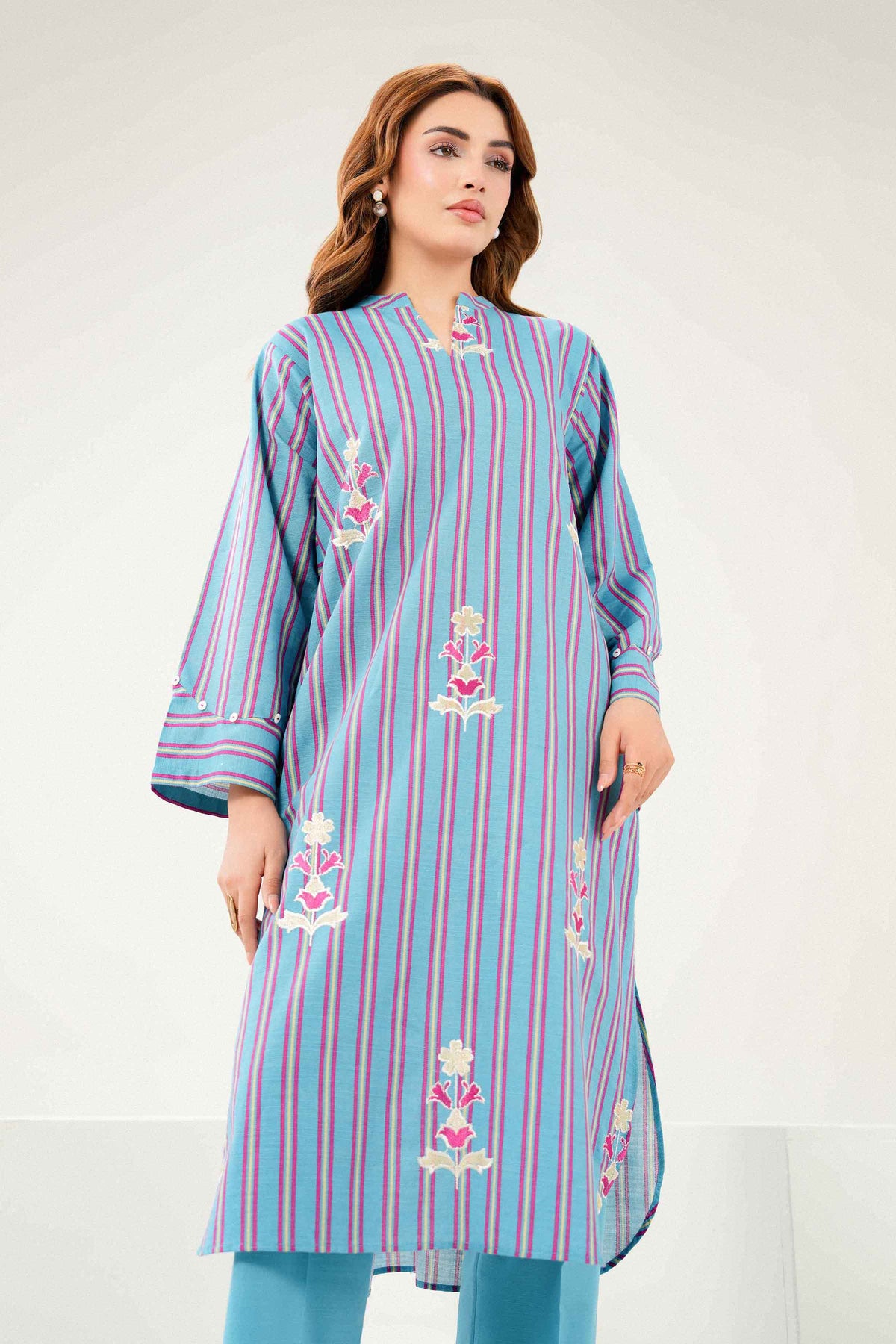 2 Piece - Printed Embroidered Suit - ST2STE-PRET26WV2-55