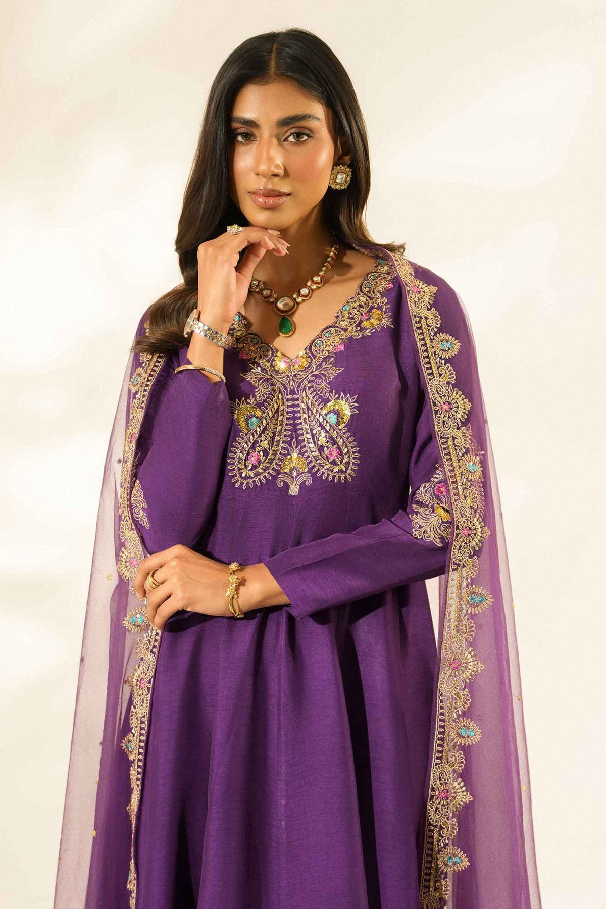 2 Piece - Embroidered Suit - ST3DDE-LUXE26WV2-1