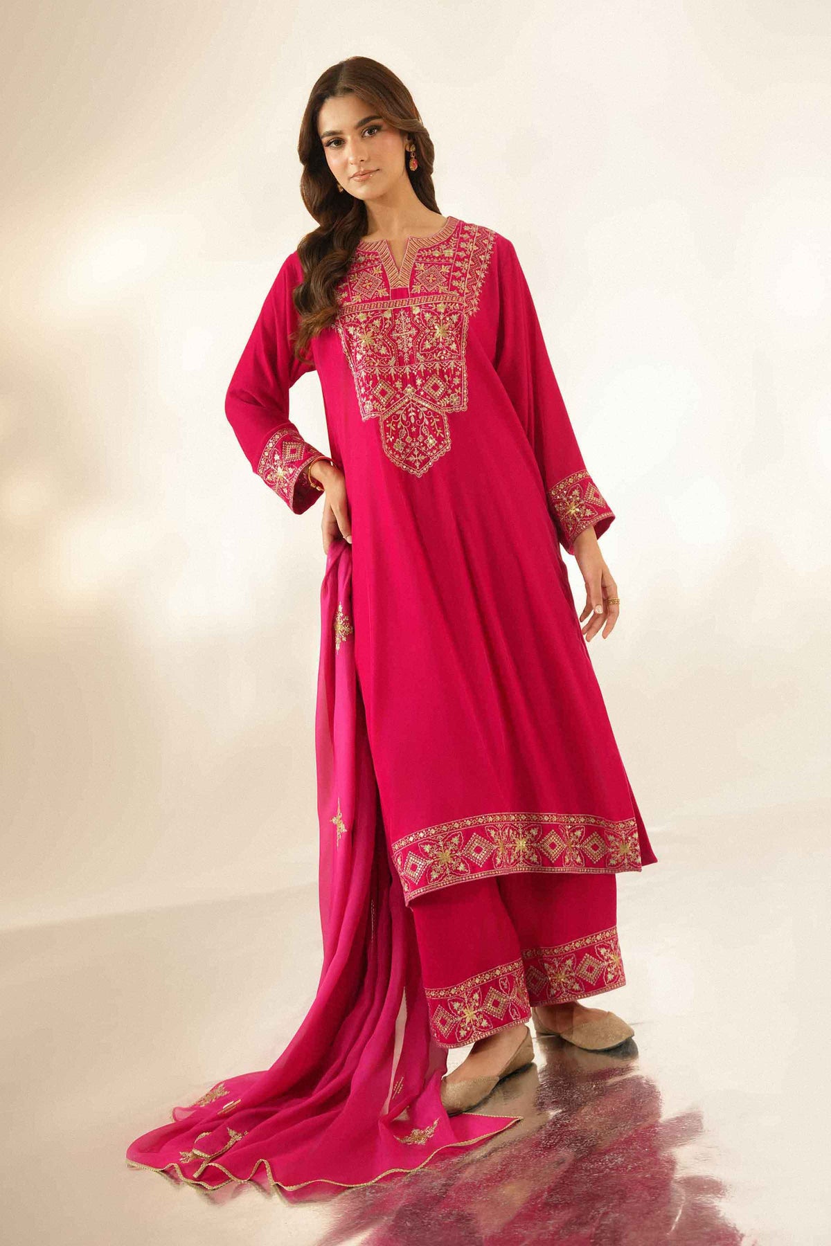 3 Piece - Embroidered Suit - ST3PE-LUXE26WV1-14
