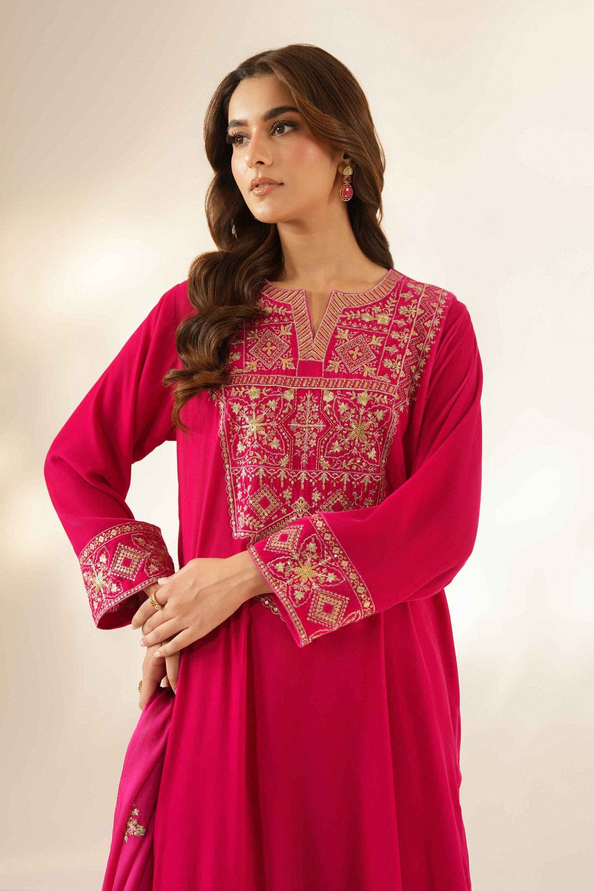 3 Piece - Embroidered Suit - ST3PE-LUXE26WV1-14