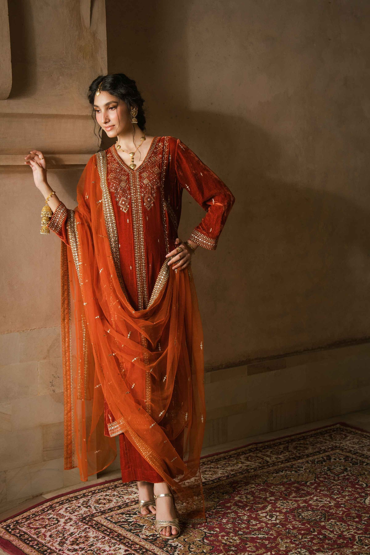 3 PIECE - EMBROIDERED SUIT - ST3PE-LUXE26WV1-21