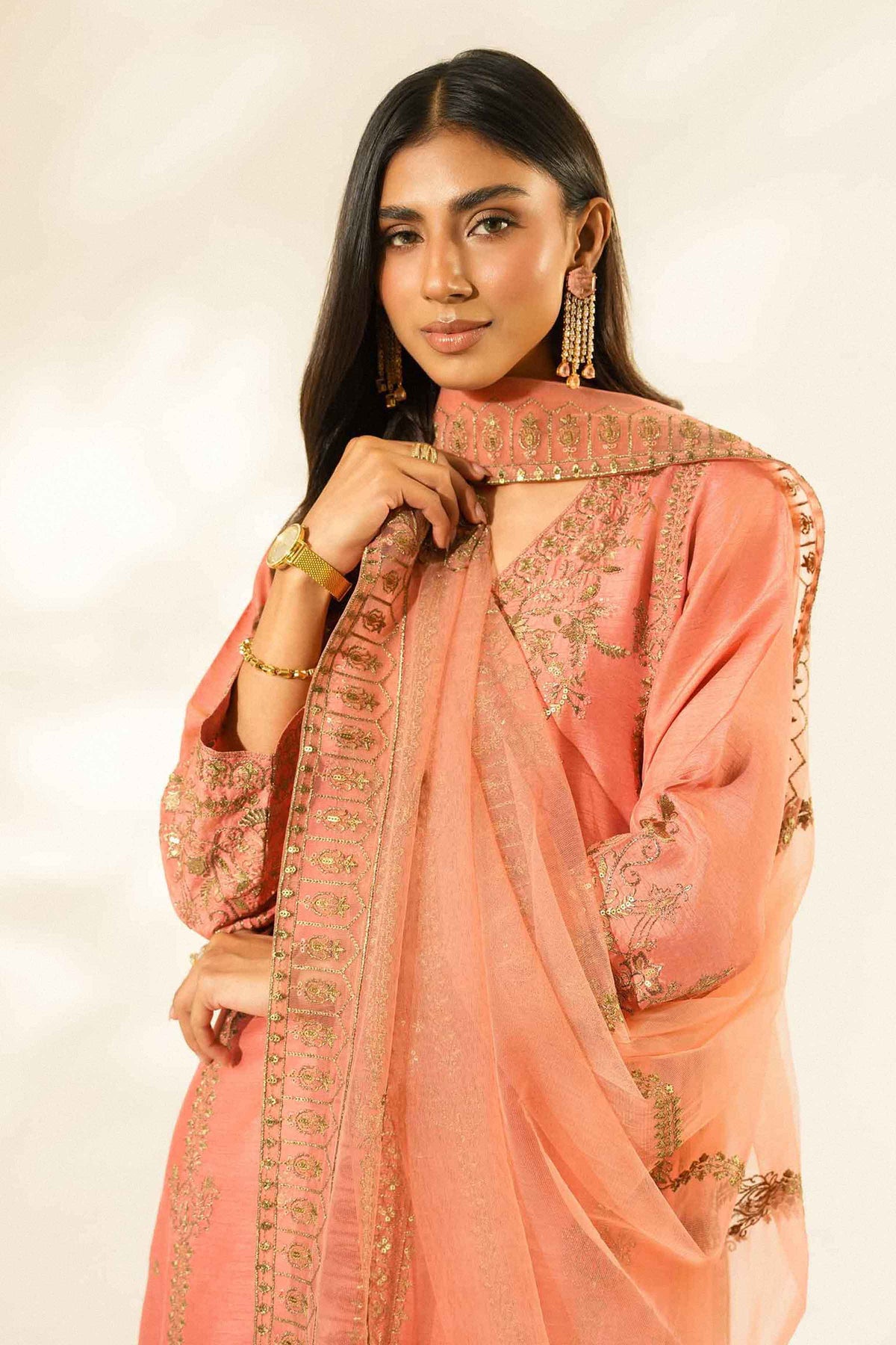 3 PIECE - EMBROIDERED SUIT - ST3PE-LUXE26WV1-23