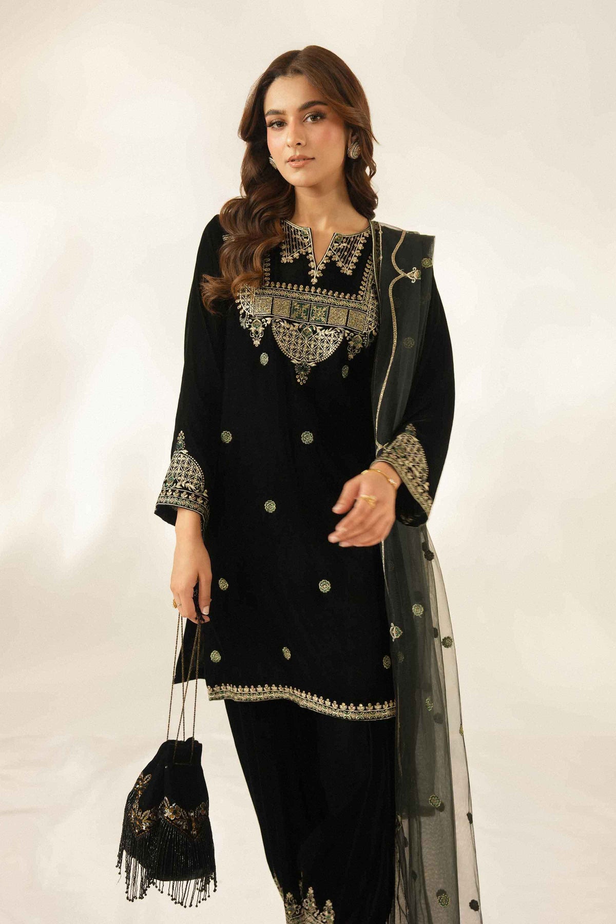 3 Piece - Embroidered Suit - ST3PE-LUXE26WV1-44