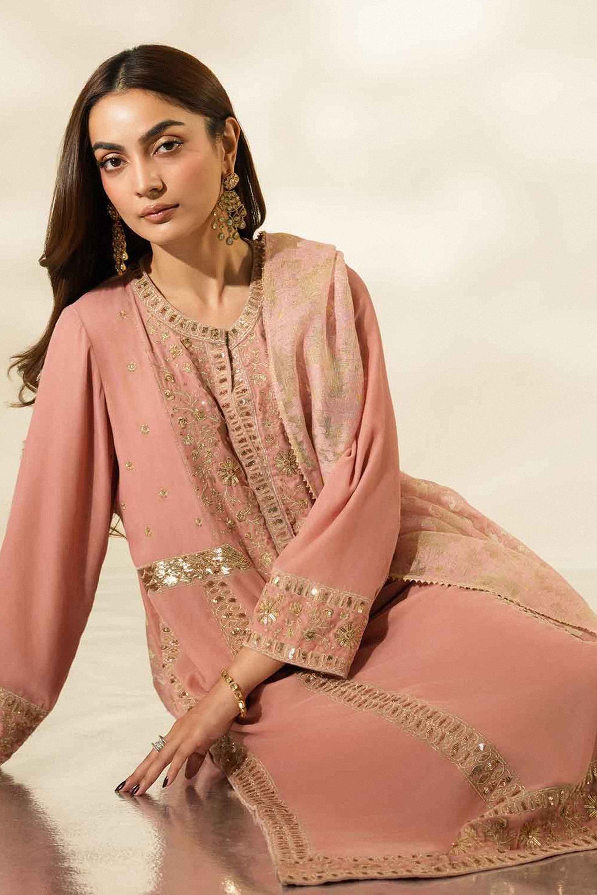 3 Piece - Embroidered Suit - ST3PE-LUXE26WV1-55