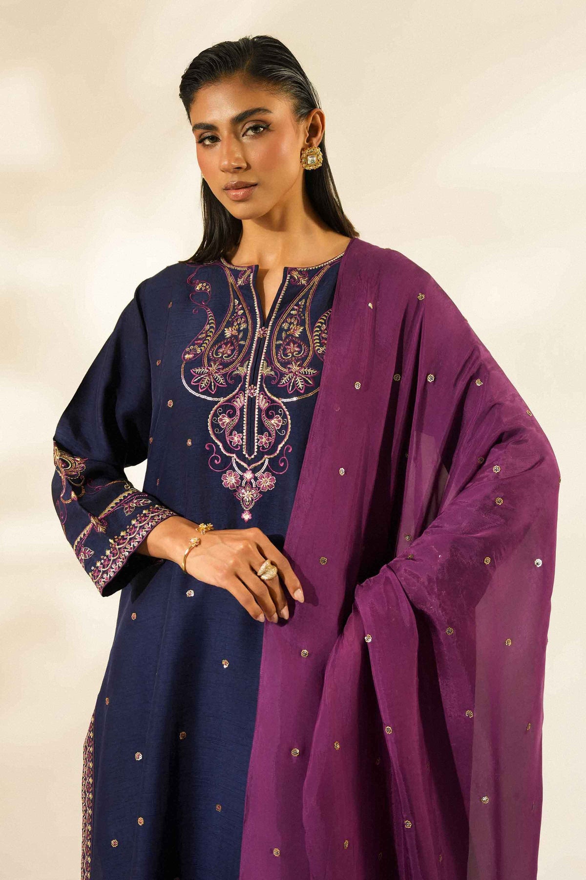 3 Piece - Embroidered Suit - ST3PE-LUXE26WV2-25