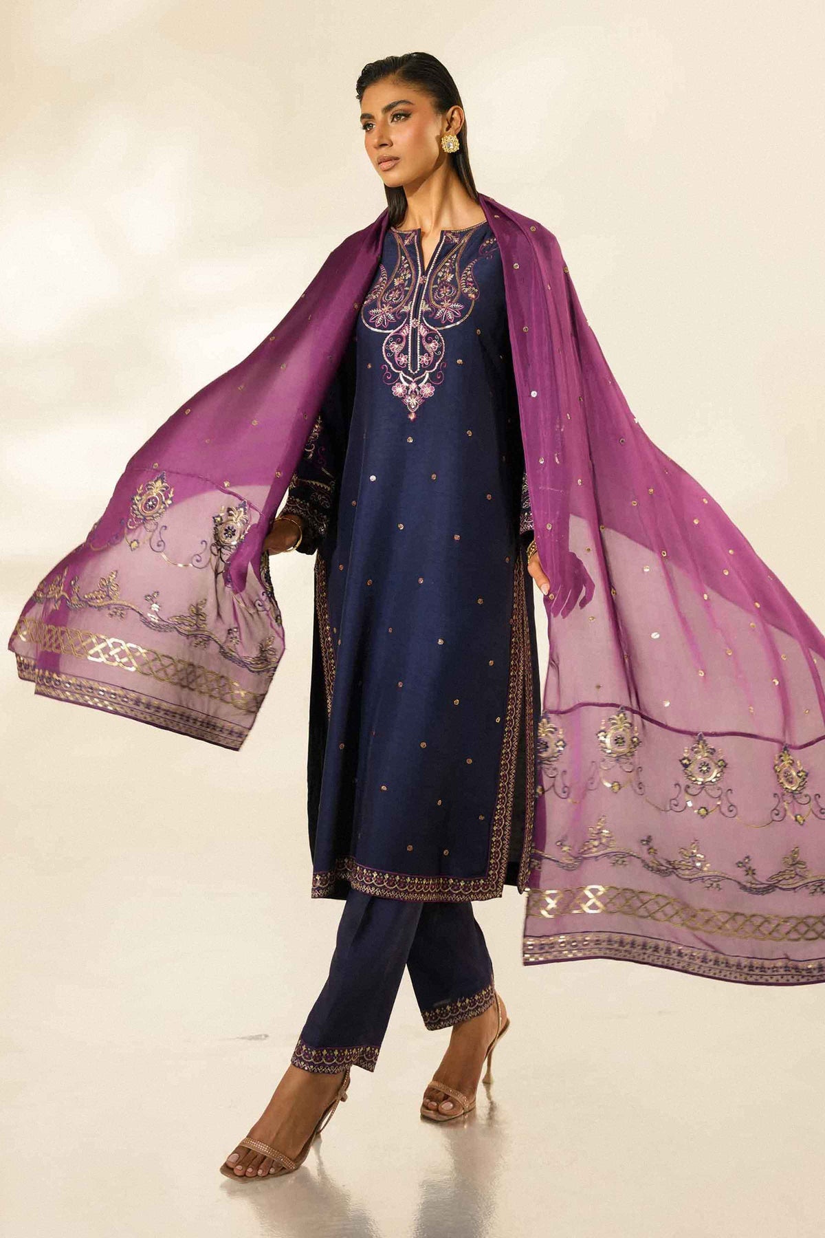 3 Piece - Embroidered Suit - ST3PE-LUXE26WV2-25