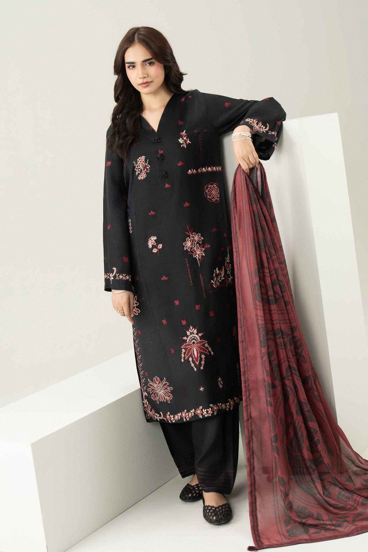 3 PIECE - PRINTED EMBROIDERED SUIT - ST3PE-PRET26WV1-12