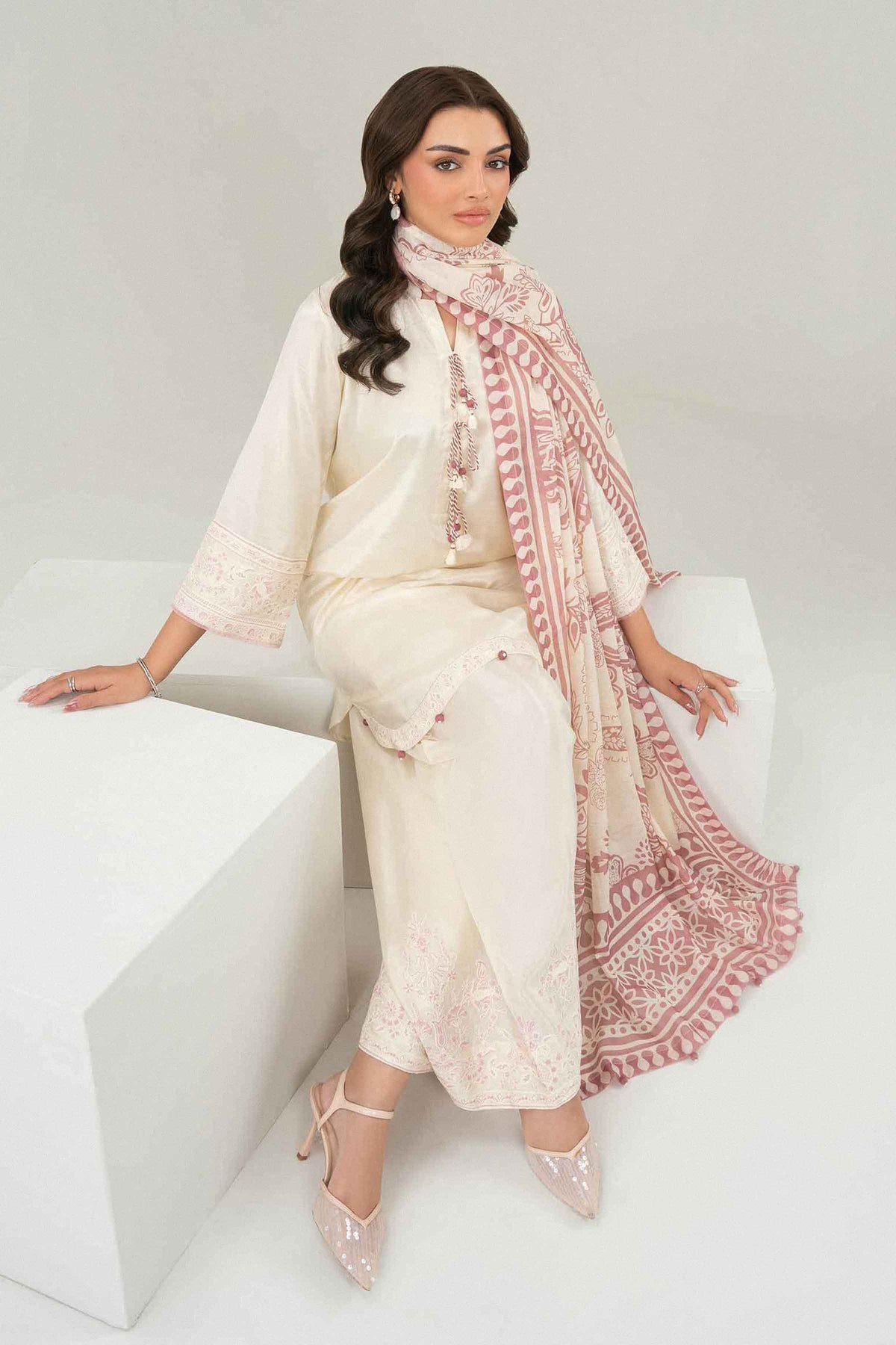 3 PIECE - PRINTED EMBROIDERED SUIT - ST3PE-PRET26WV1-14