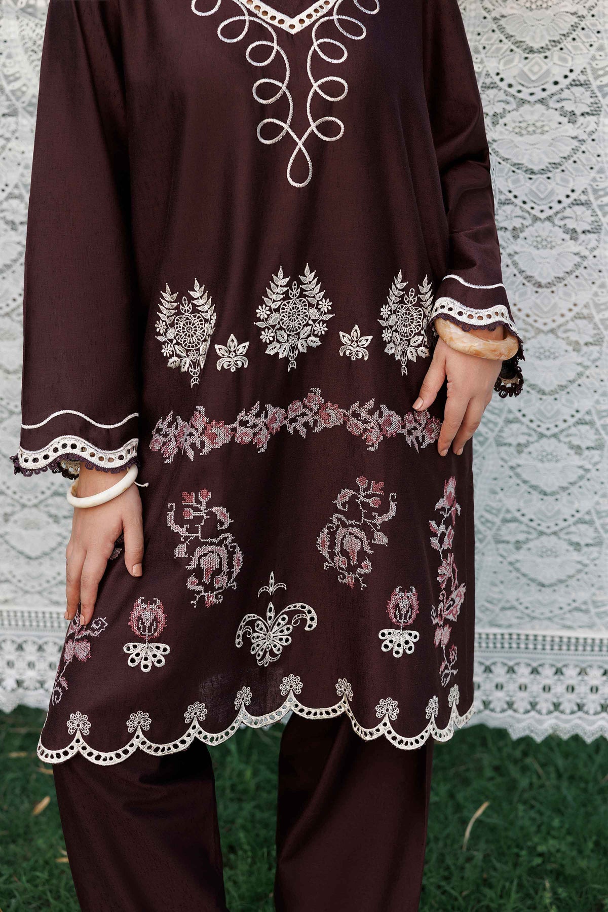 3 Piece - Embroidered Suit - ST3PE-PRET26WV1-22