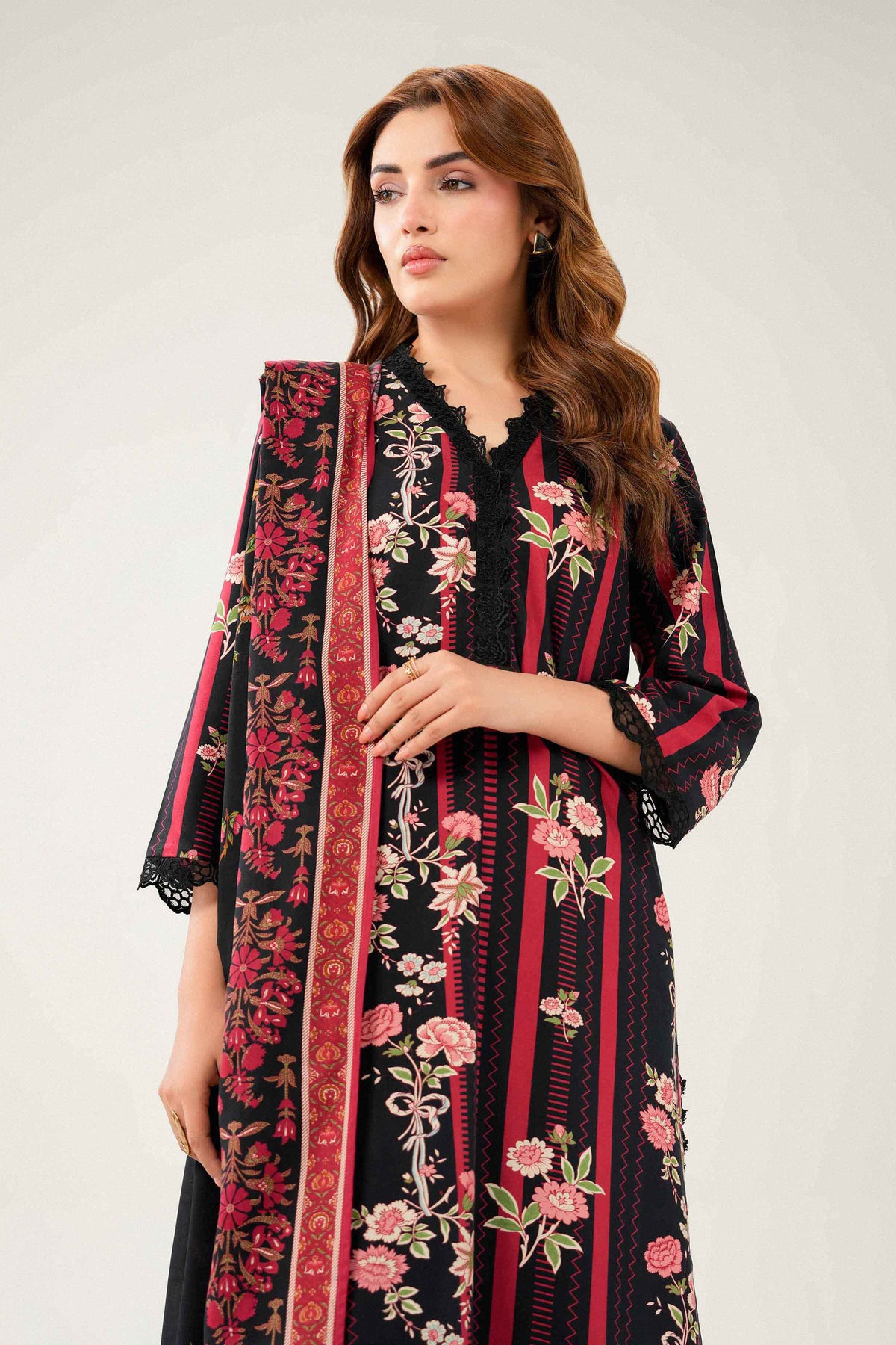 3 PIECE - PRINTED EMBROIDERED SUIT - ST3PE-PRET26WV1-28