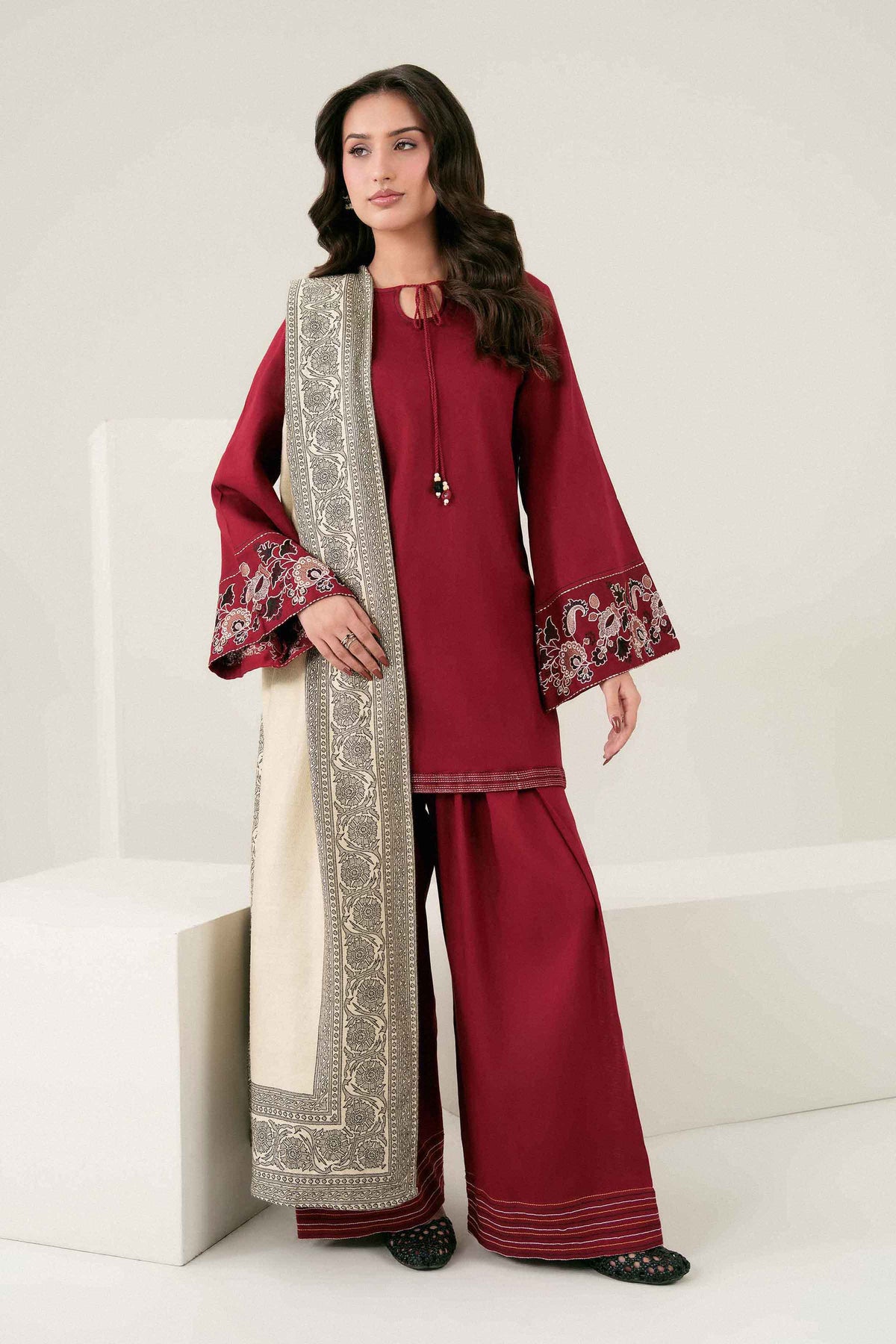 3 PIECE - EMBROIDERED SUIT - ST3PE-PRET26WV2-12