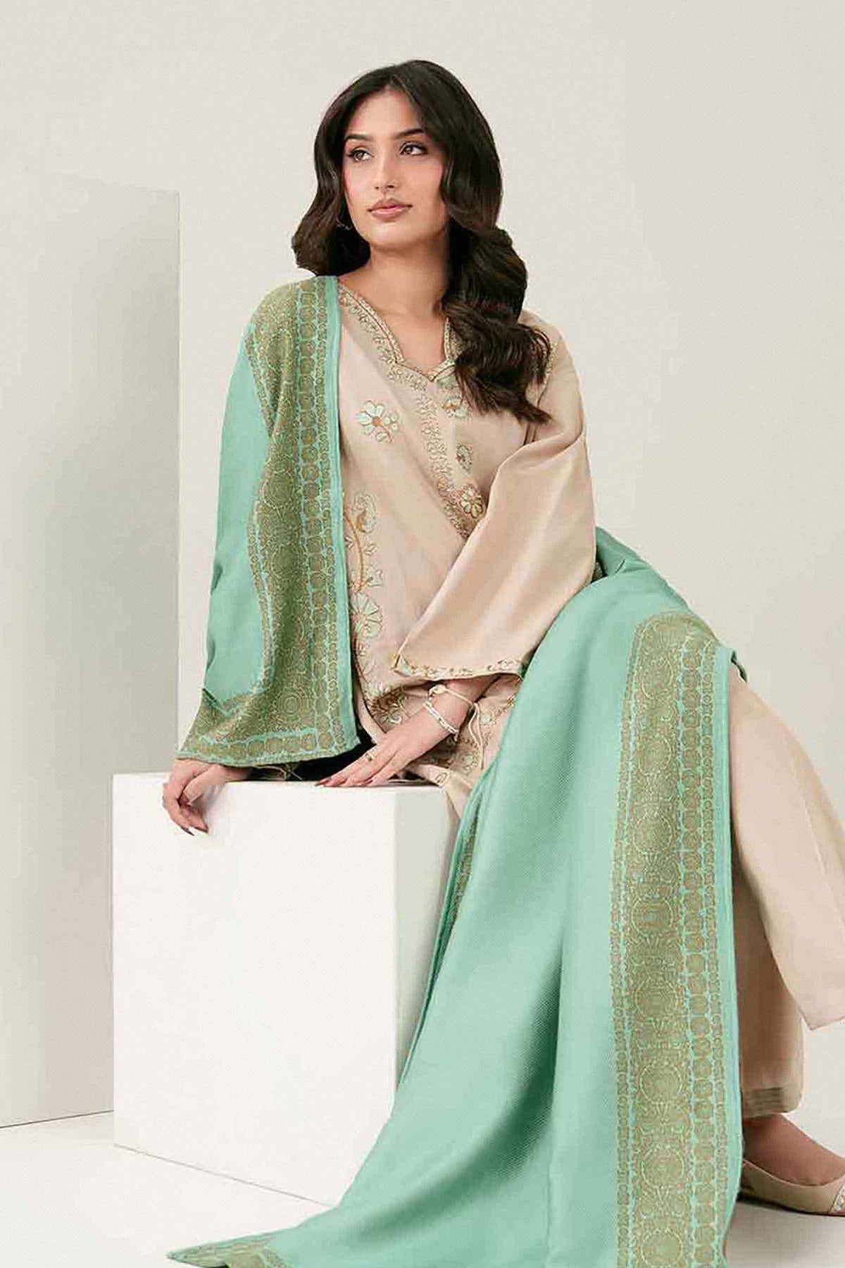 3 PIECE - EMBROIDERED SUIT - ST3PE-PRET26WV2-13