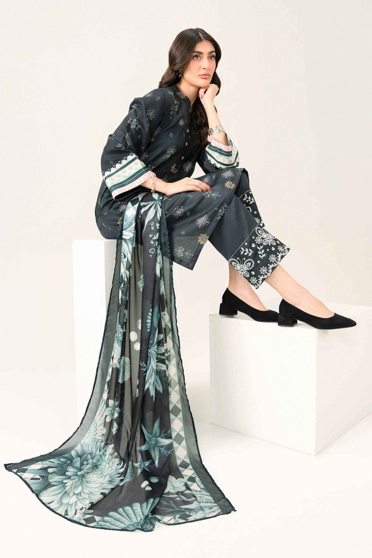 3 Piece - Printed Embroidered Suit - ST3PE-PRET26WV2-26