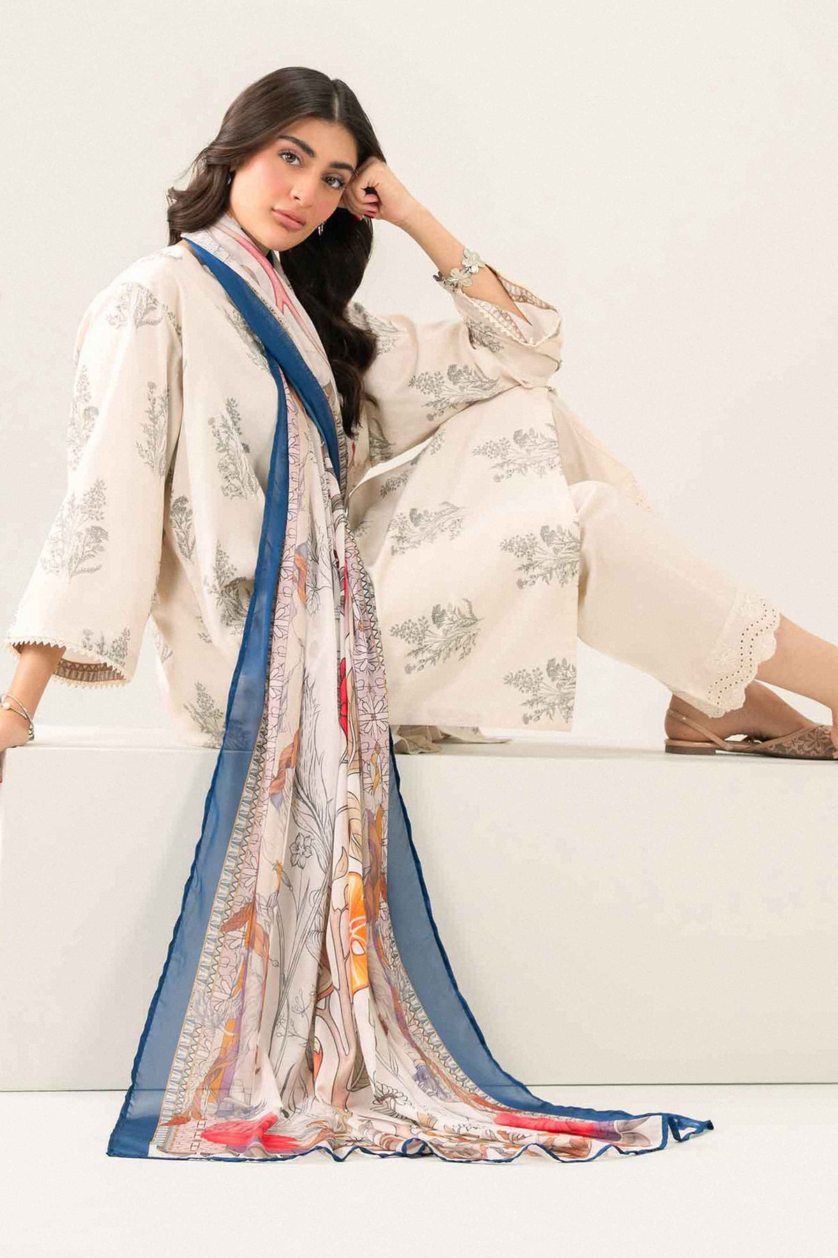 3 PIECE - PRINTED EMBROIDERED SUIT - ST3PE-PRET26WV2-27
