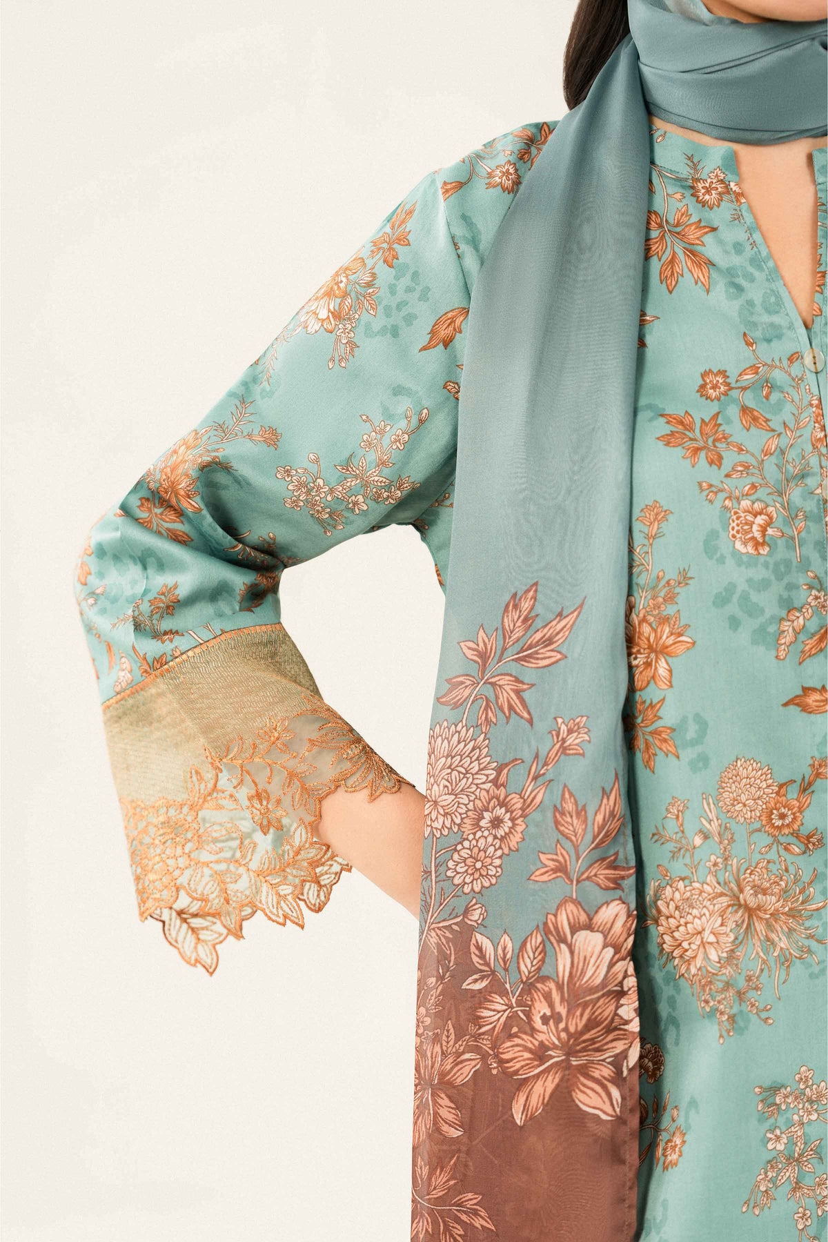 3 Piece - Printed Embroidered Suit - ST3PE-PRET26WV2-28