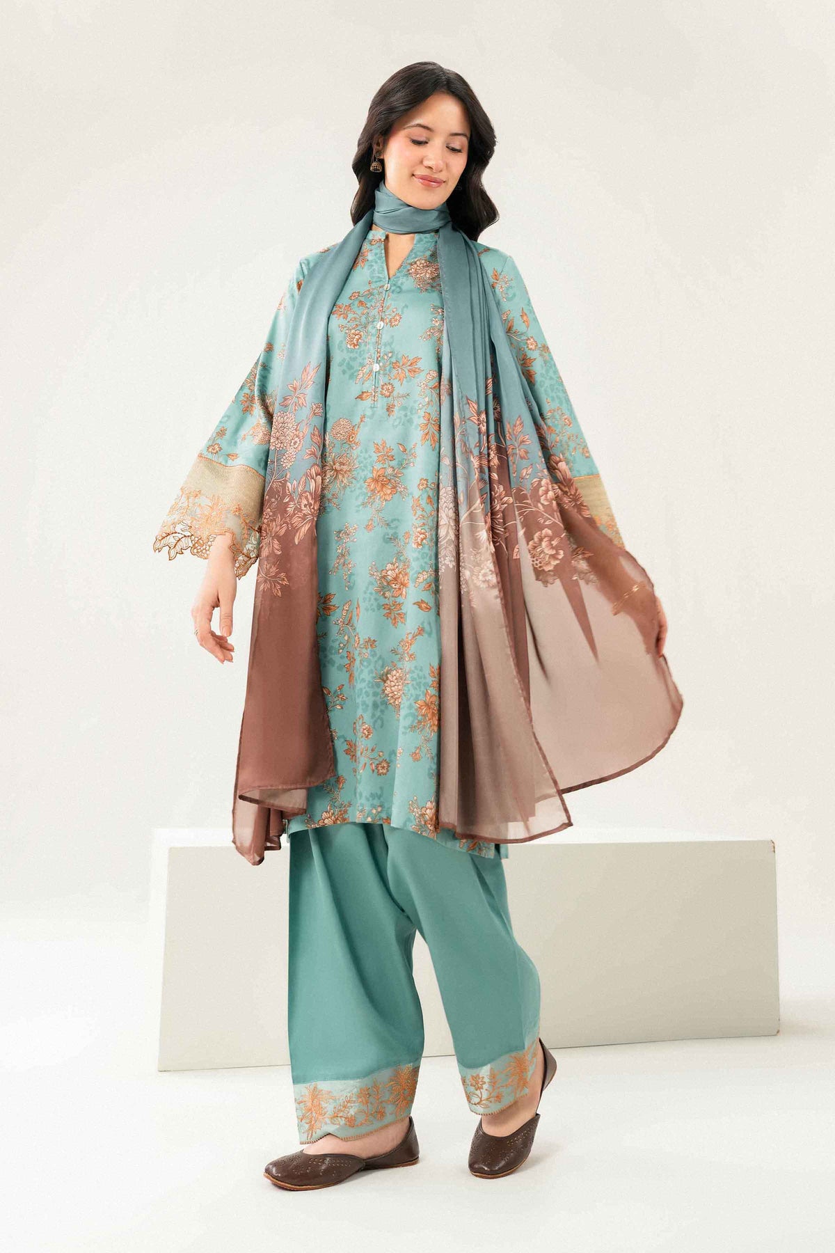 3 Piece - Printed Embroidered Suit - ST3PE-PRET26WV2-28