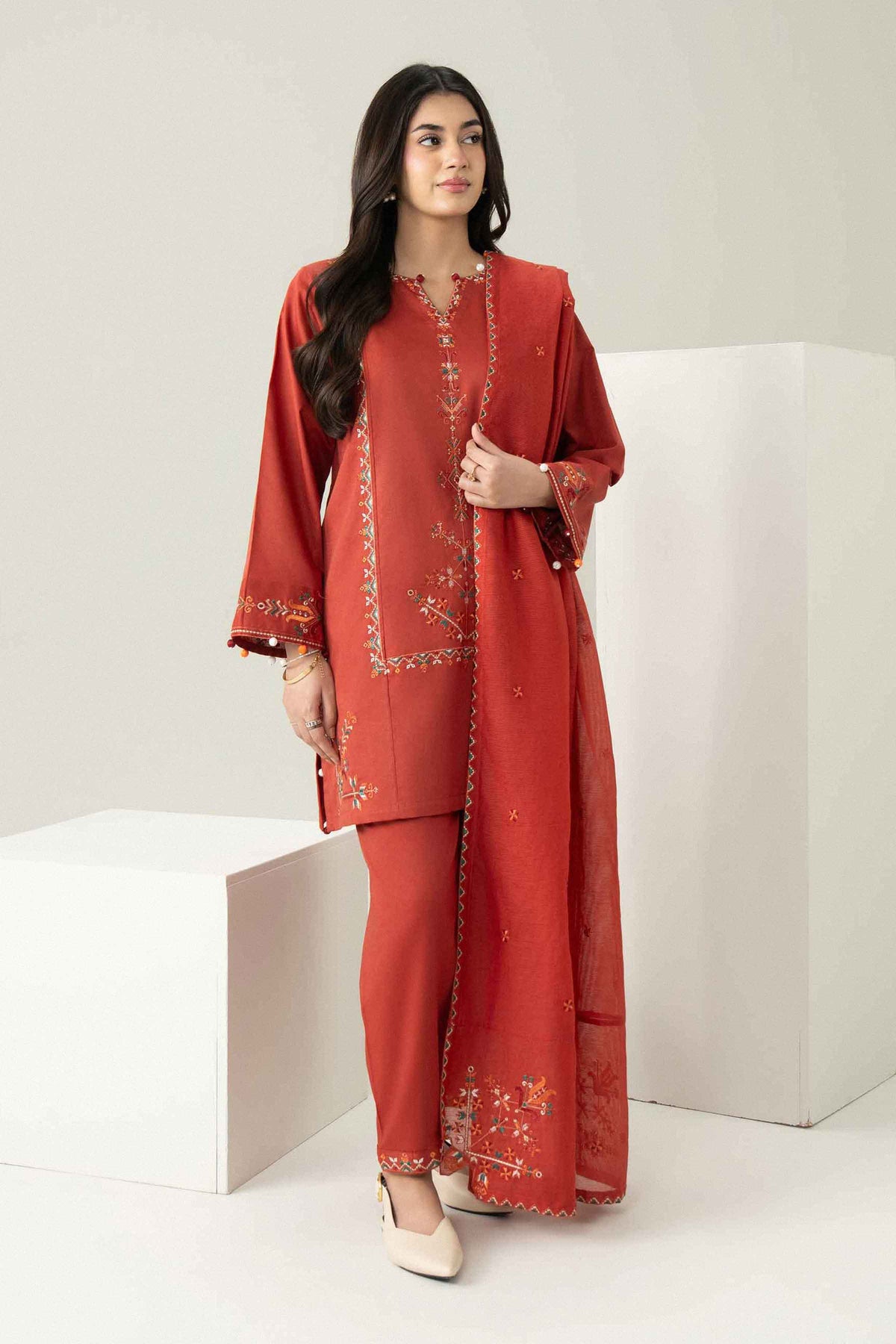 3 PIECE - EMBROIDERED SUIT - ST3PE-PRET26WV2-33