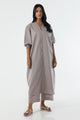Stitched Grey Printed Shirt + Culotte