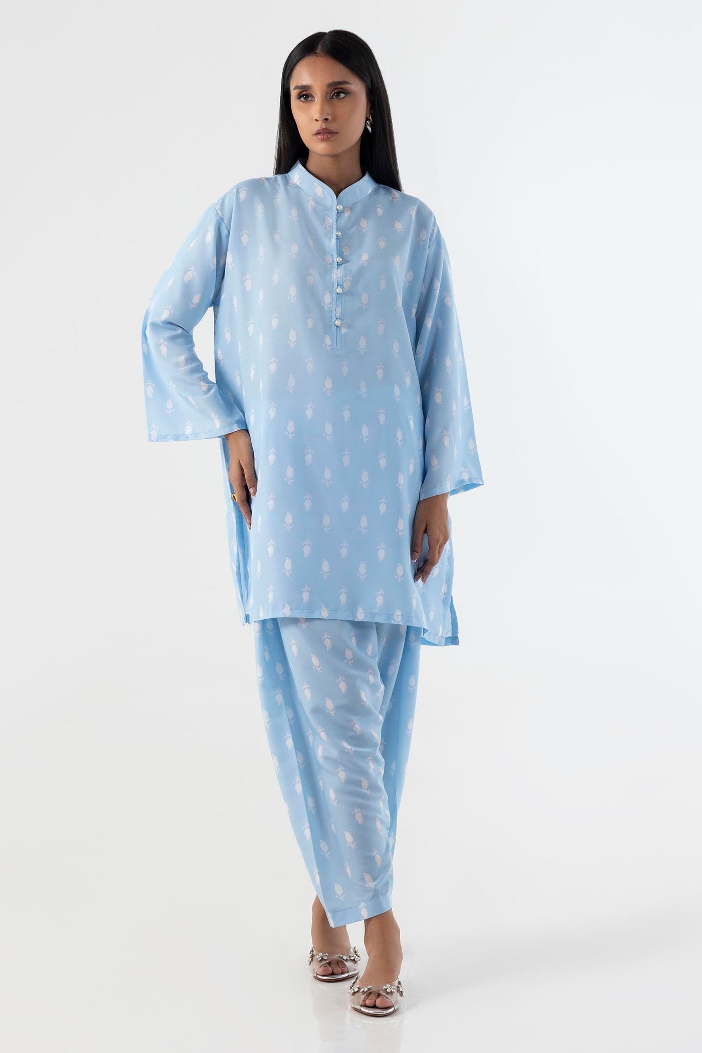 Stitched Boxy Poly Cambric Shirt