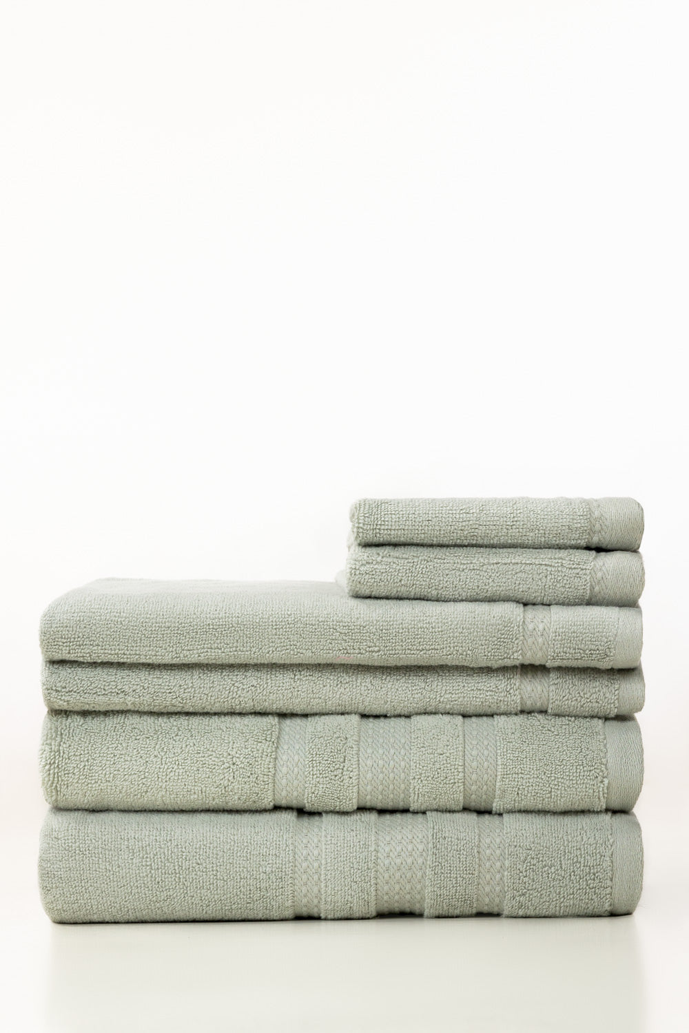 Sage Green 6Pc Zero Twist Towel Set
