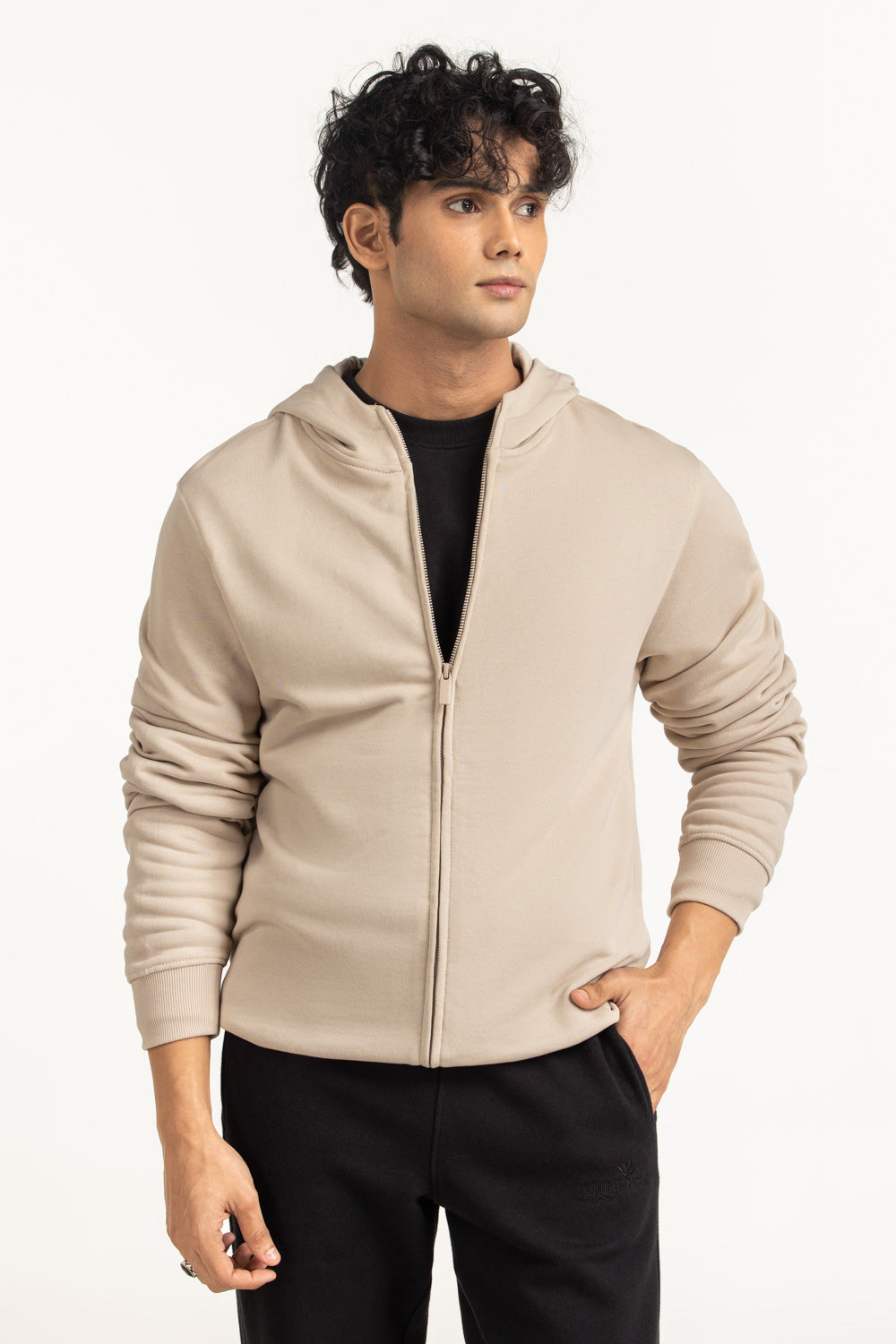 Regular Fit Hooded Zipper