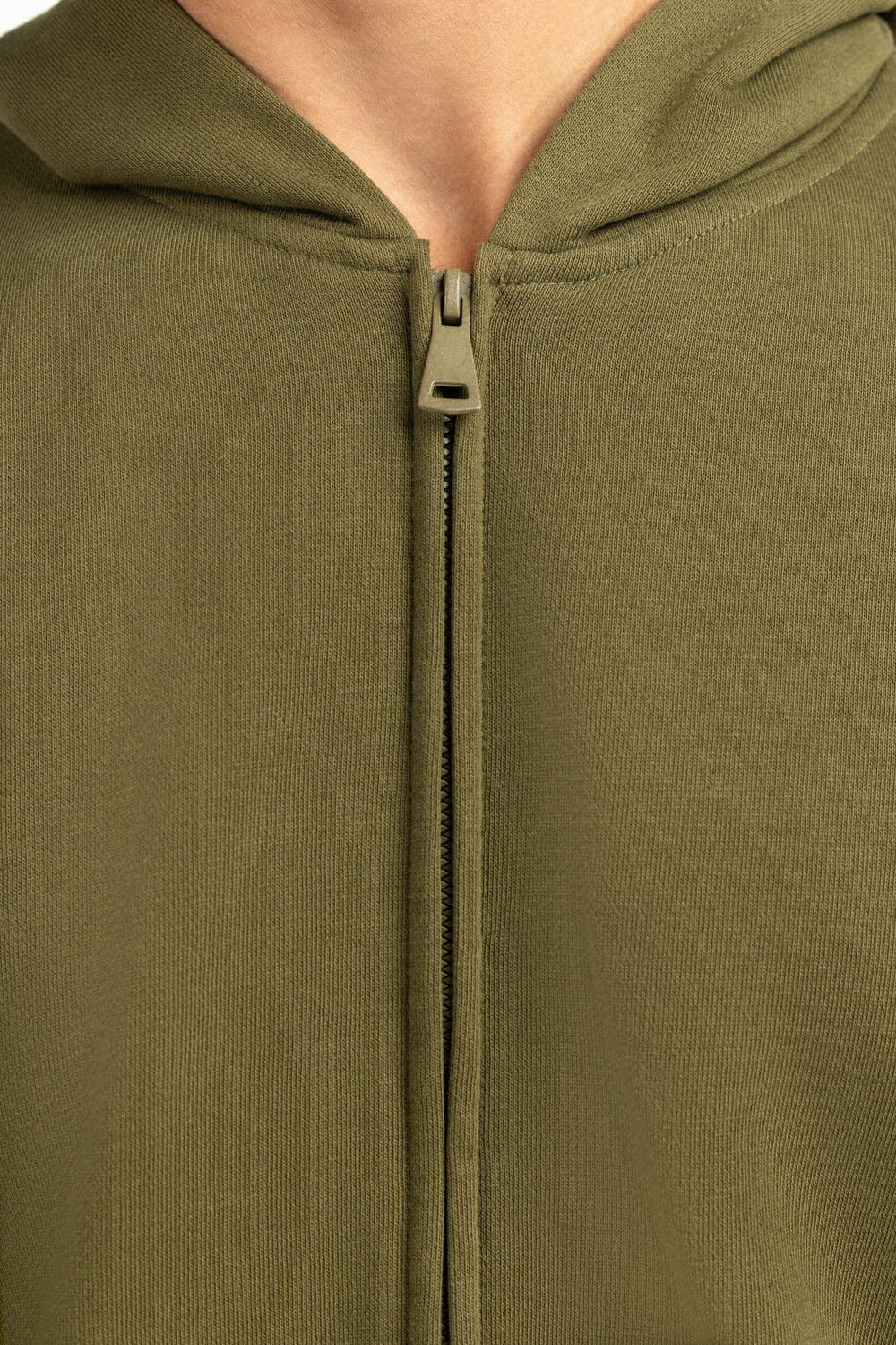 Regular Fit Hooded Zipper