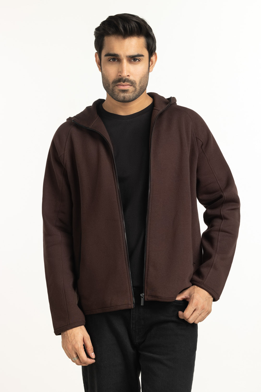 Regular Fit Hooded Zipper