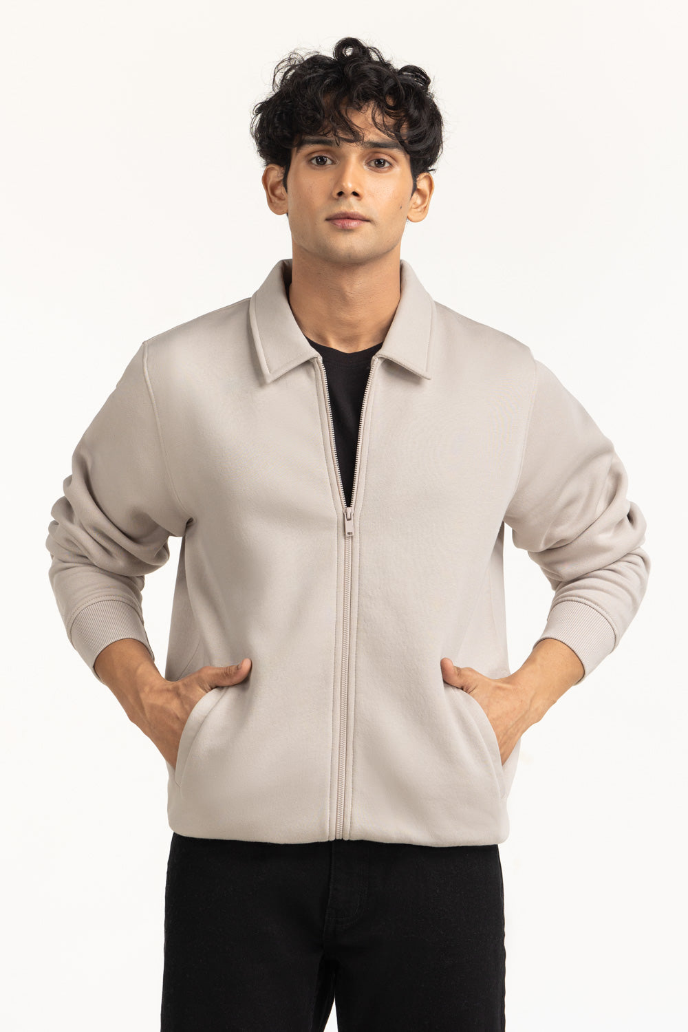 Regular Fit Knitted Jacket