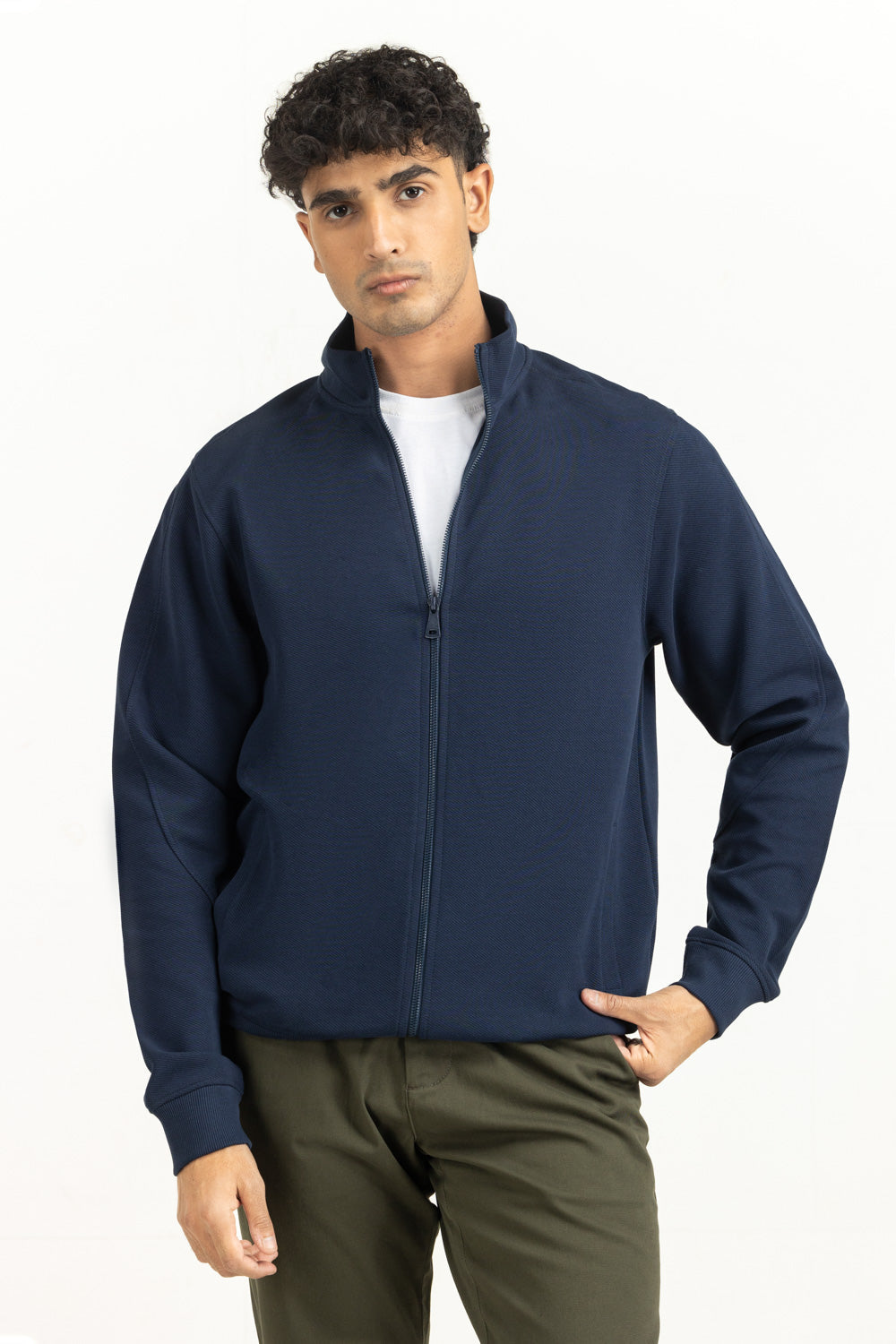Regular Fit Knitted Zipper