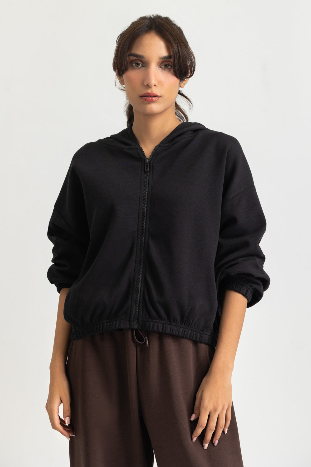 Regular Fit Hooded Zipper