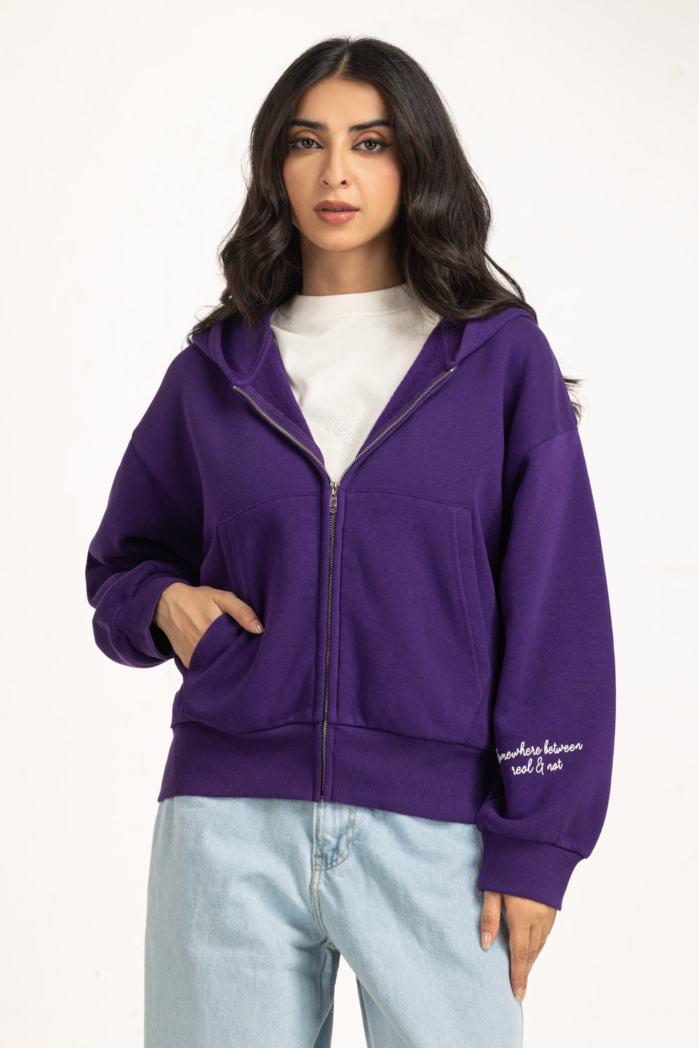 Regular Fit Hooded Zipper