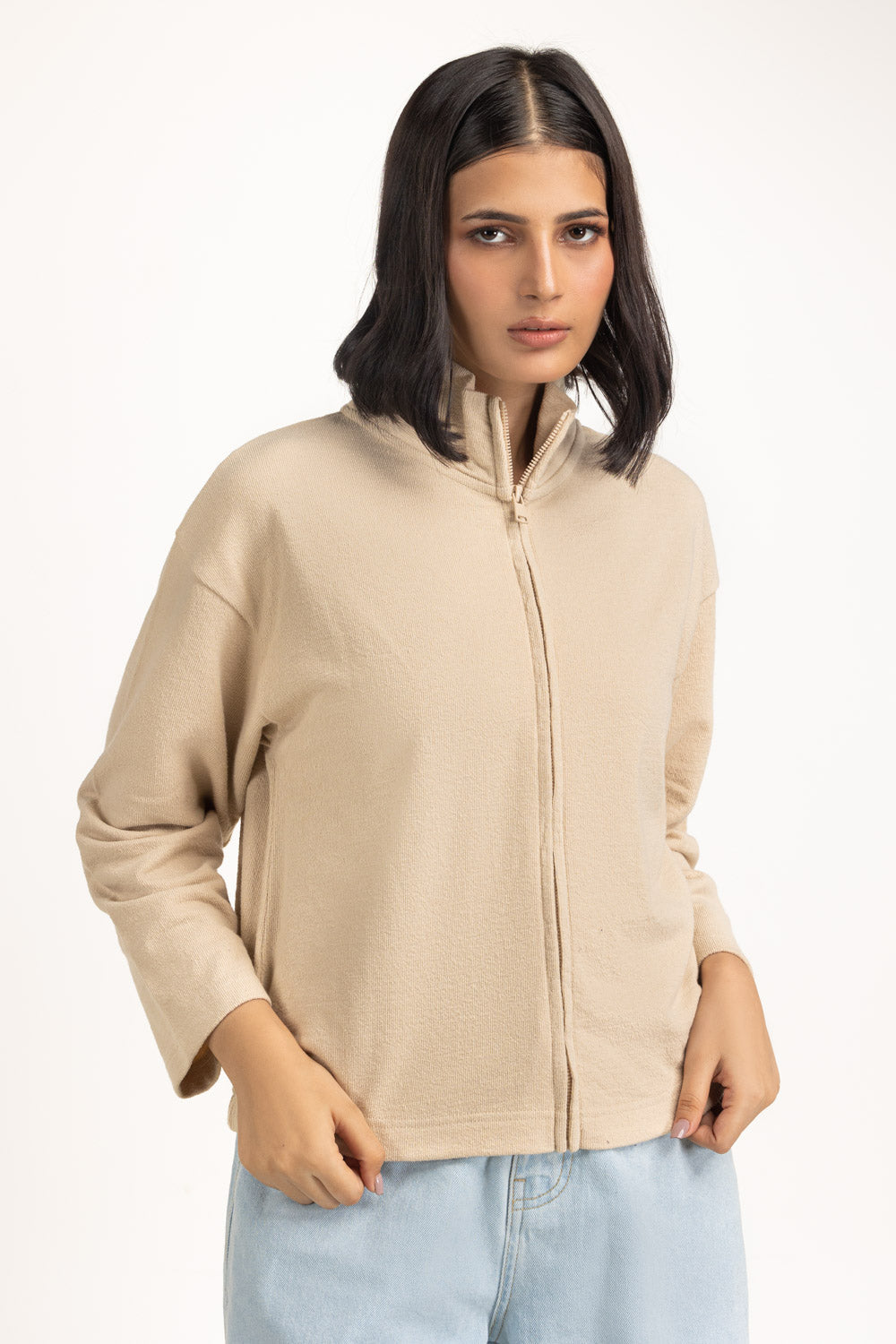 Regular Fit Knitted Zipper
