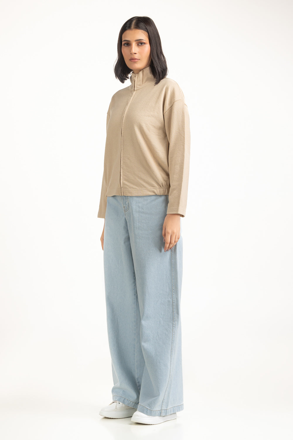 Regular Fit Knitted Zipper