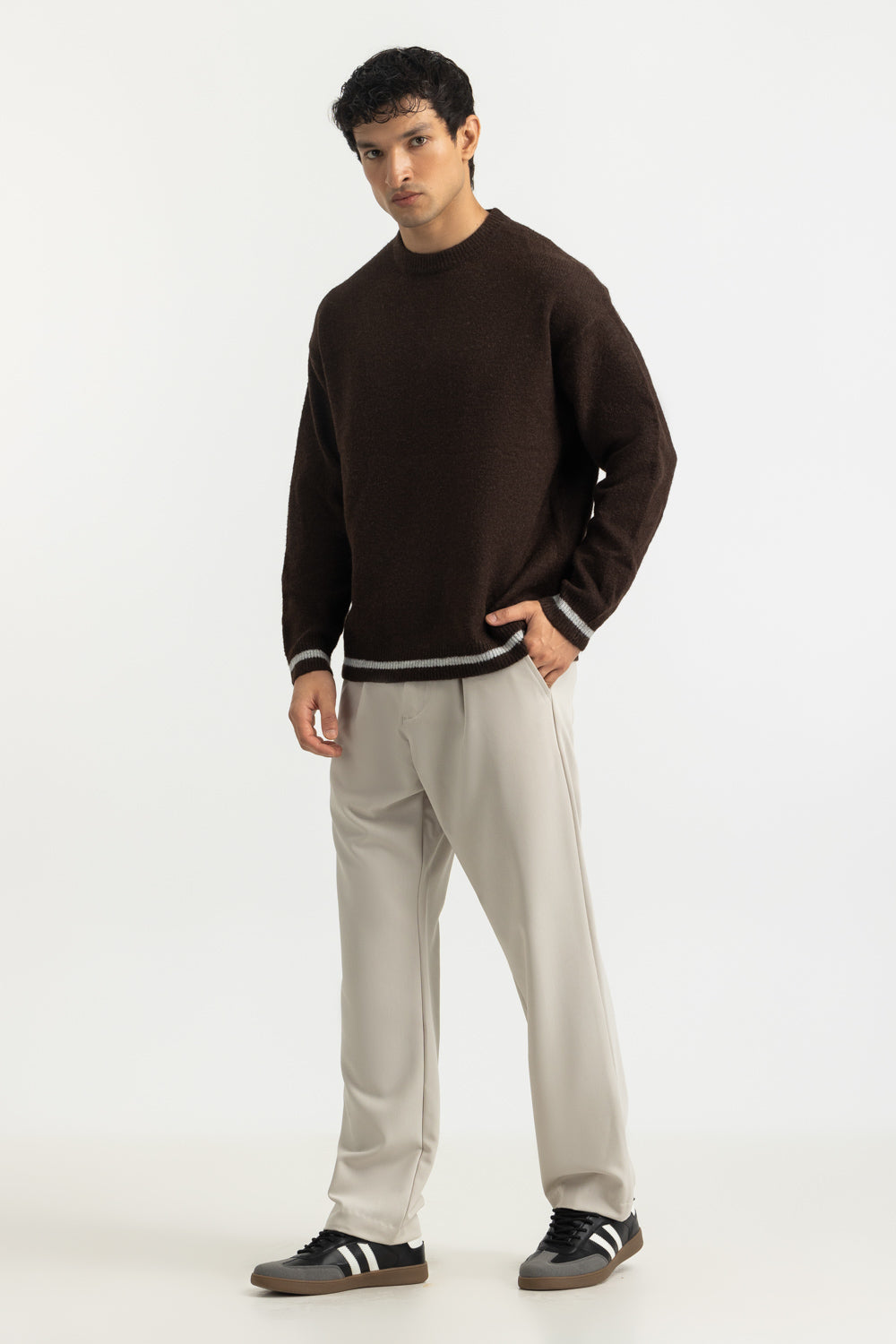 Striped Knit Polo